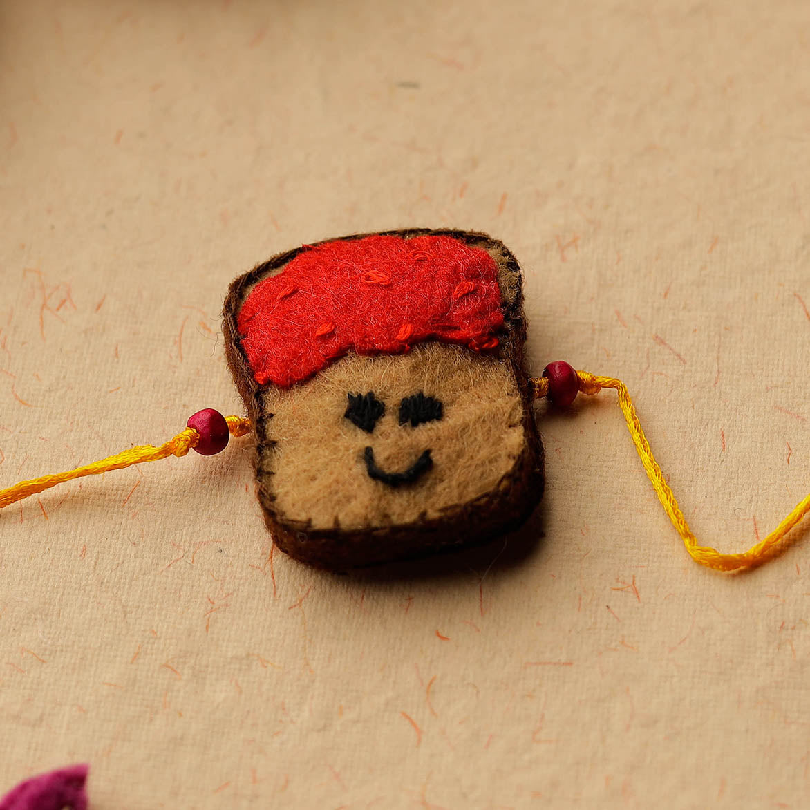 Buy Hand Embroidered & Felt Work Bead Work Rakhi 54