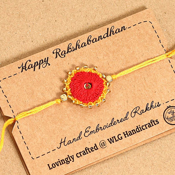 Hand Embroidered & Felt Work Sheesha Rakhi