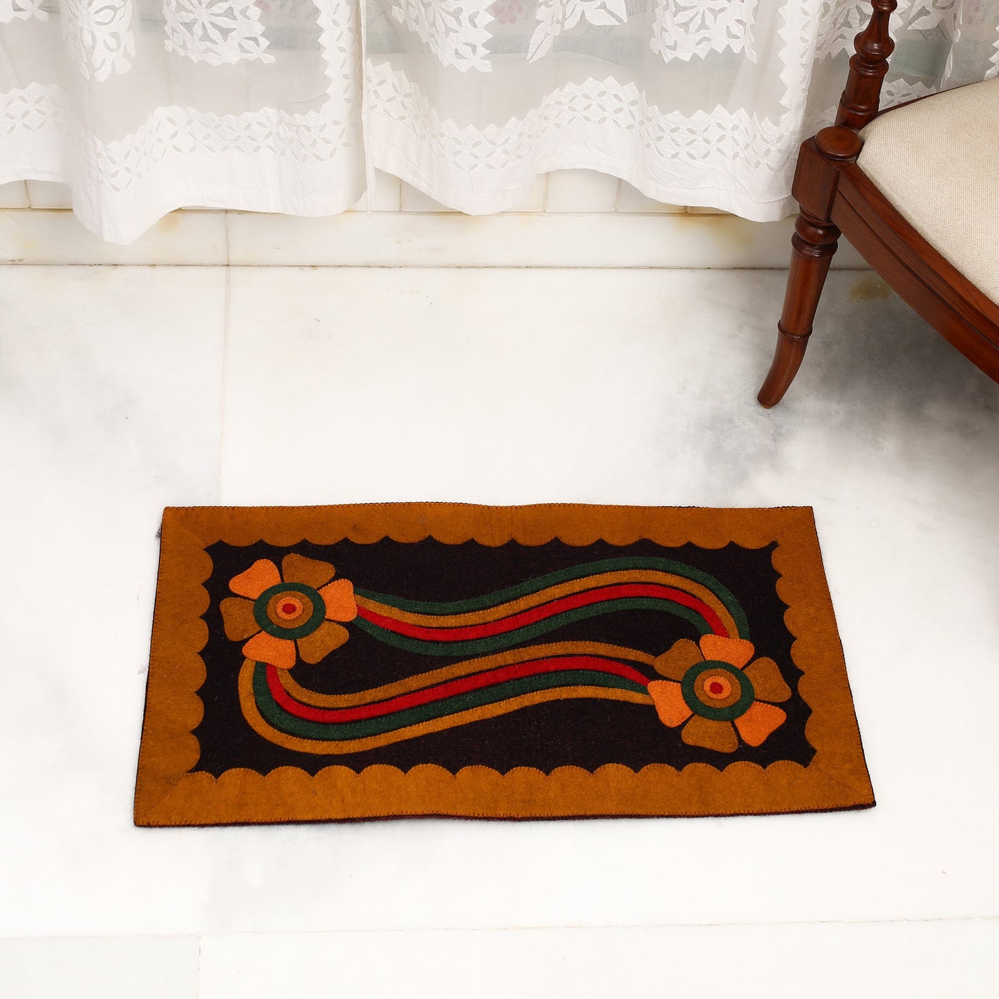 Hand Felted Pure Wool Namda Door Mat