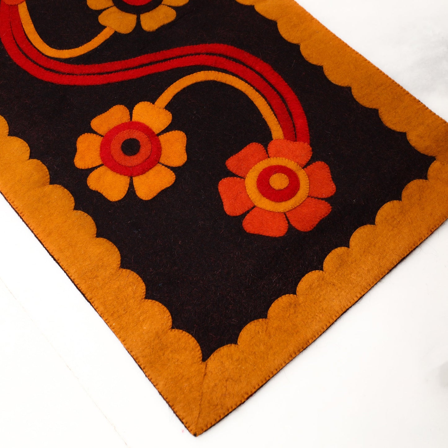 Hand Felted Pure Wool Namda Floor Mat