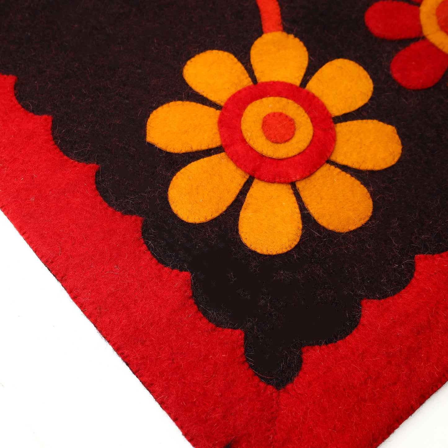 Hand Felted Pure Wool Namda Floor Mat