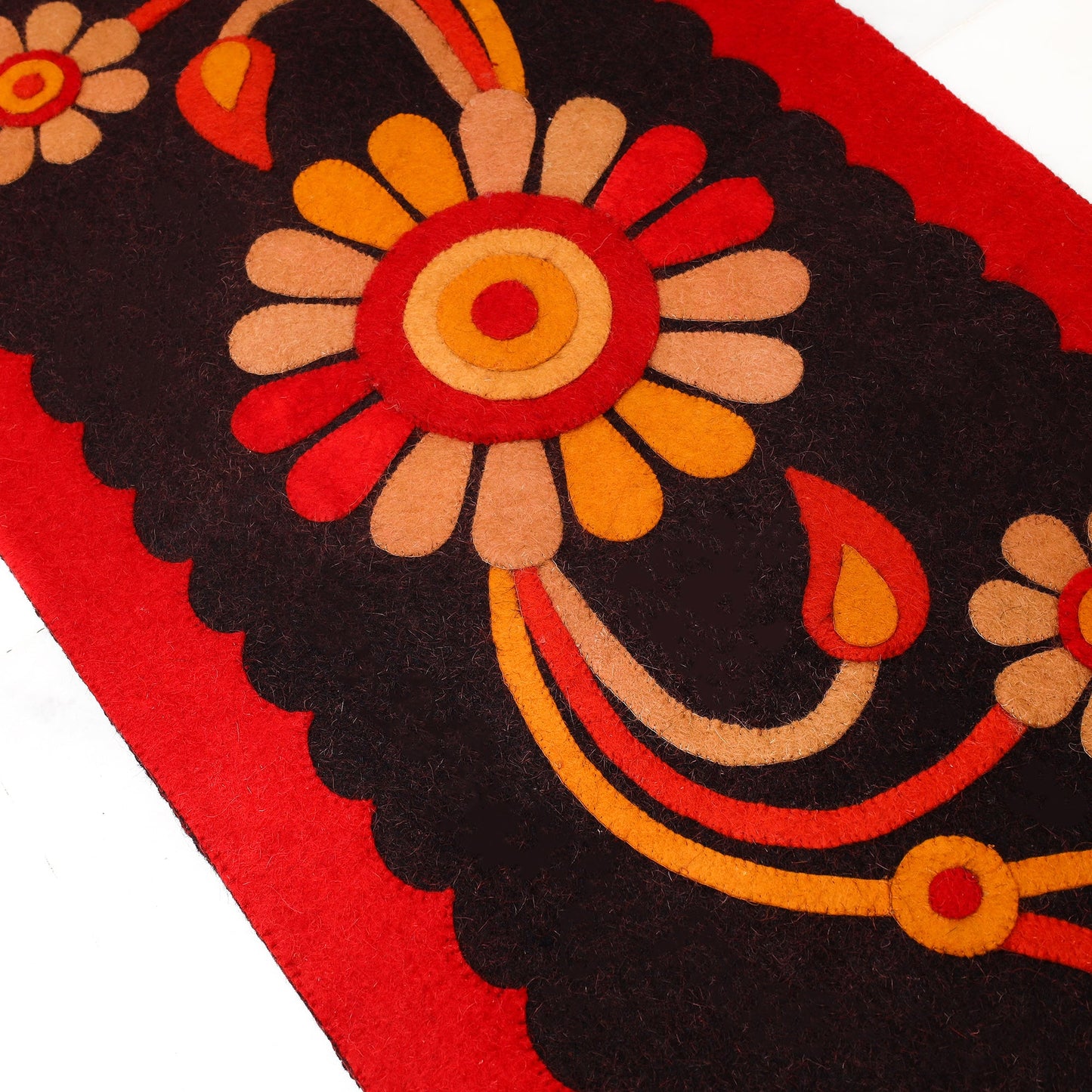 Hand Felted Pure Wool Namda Floor Mat