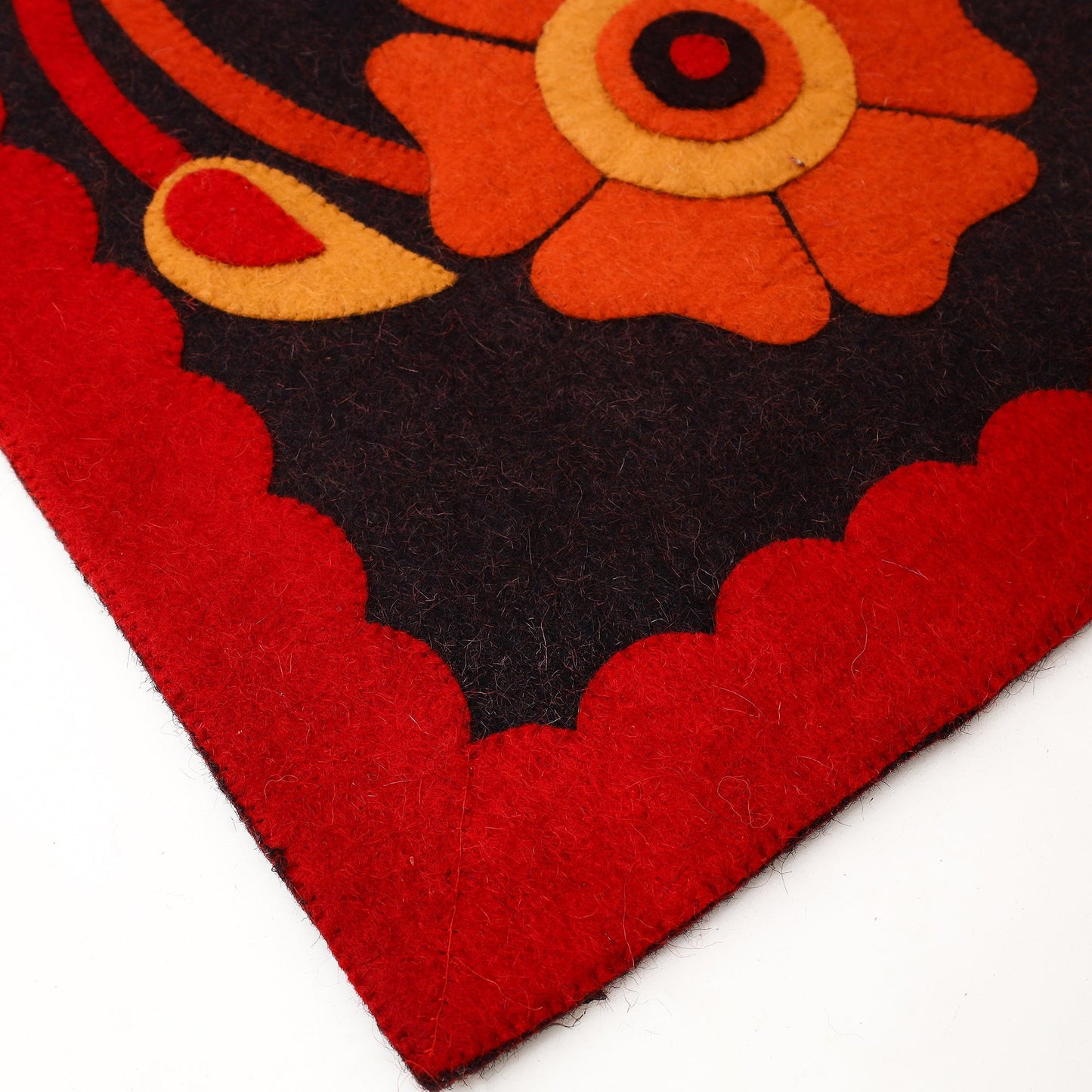 Hand Felted Pure Wool Namda Floor Mat