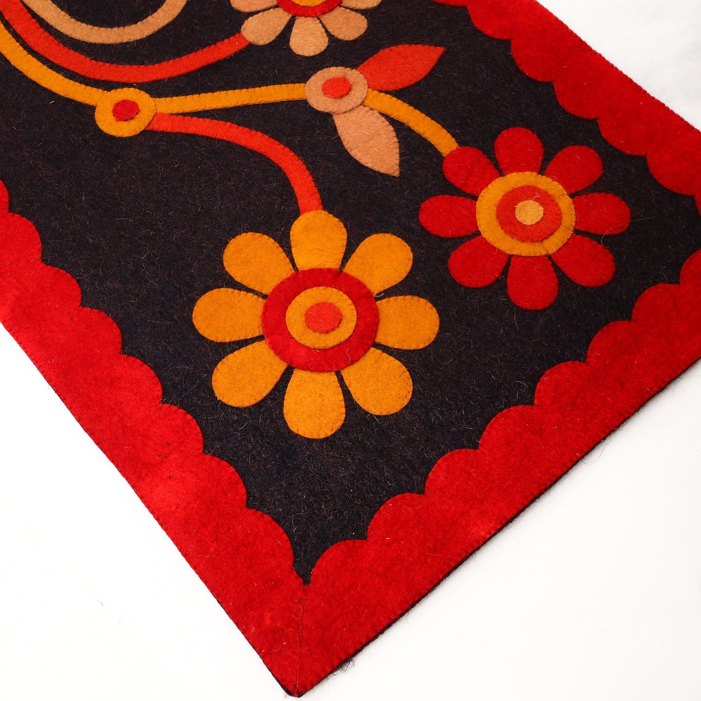 Hand Felted Pure Wool Namda Floor Mat