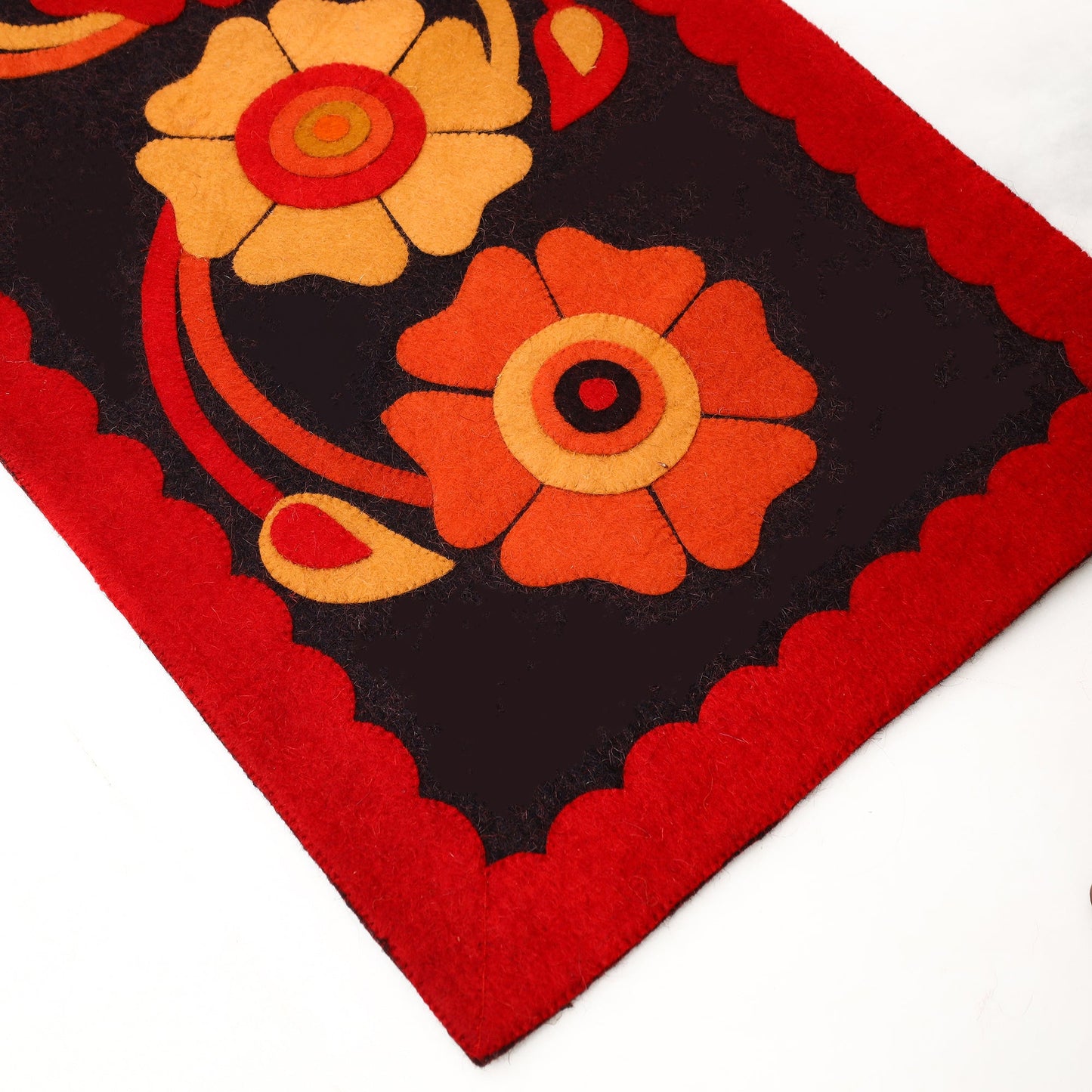 Hand Felted Pure Wool Namda Floor Mat