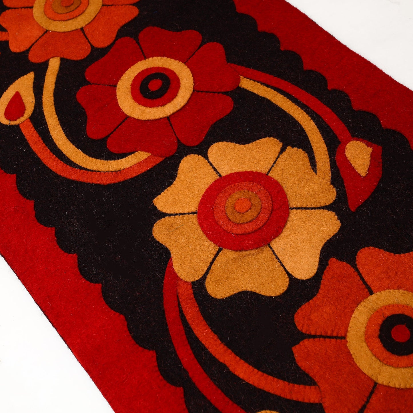 Hand Felted Pure Wool Namda Floor Mat