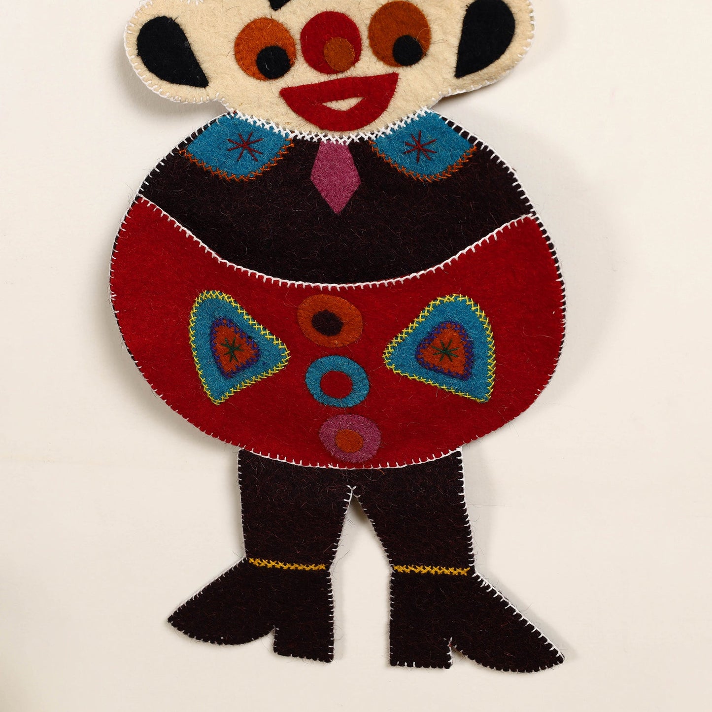 Hand Felted Pure Wool Namda Joker Wall Hanging