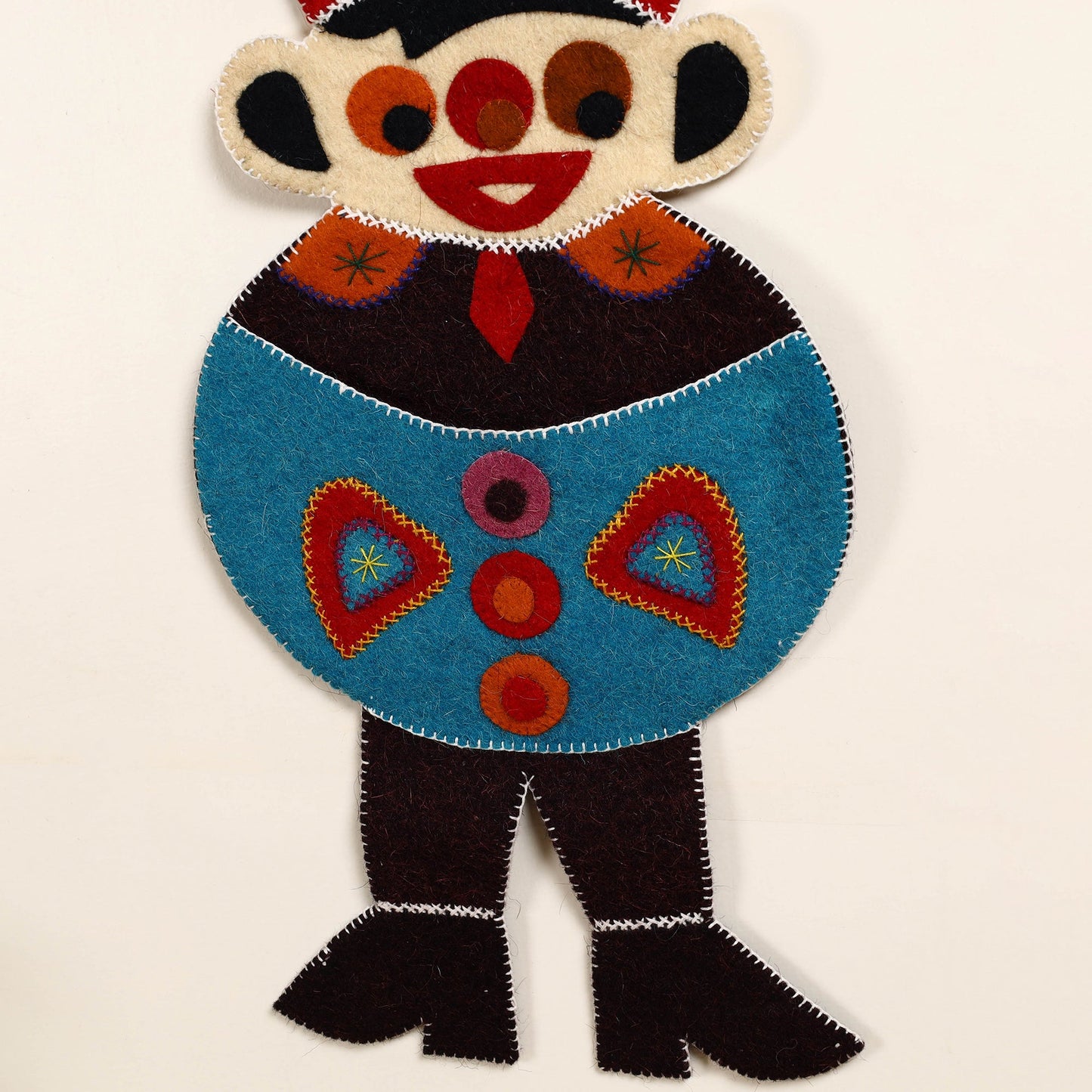 Hand Felted Pure Wool Namda Joker Wall Hanging