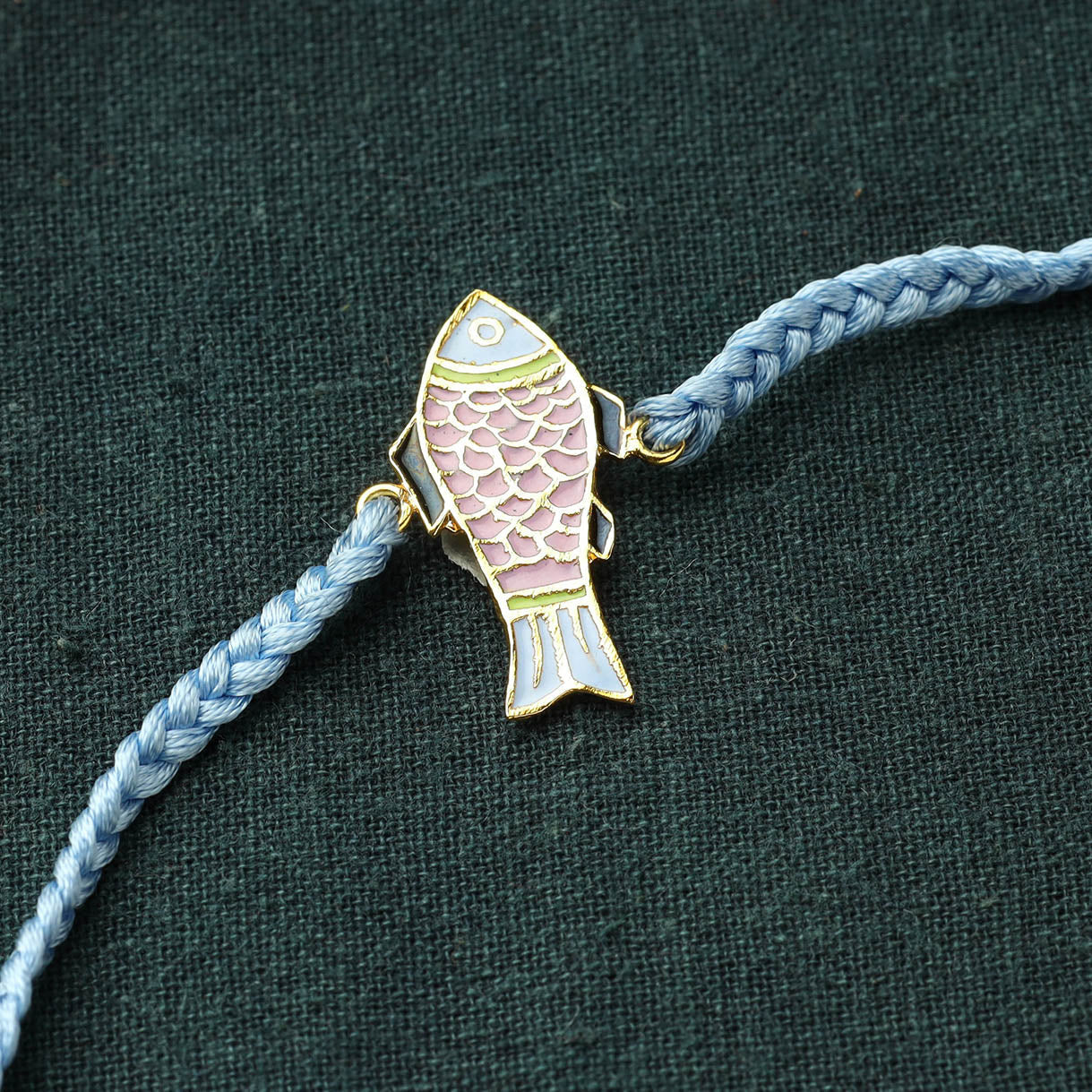 Handamade Meenakari Threadwork Rakhi