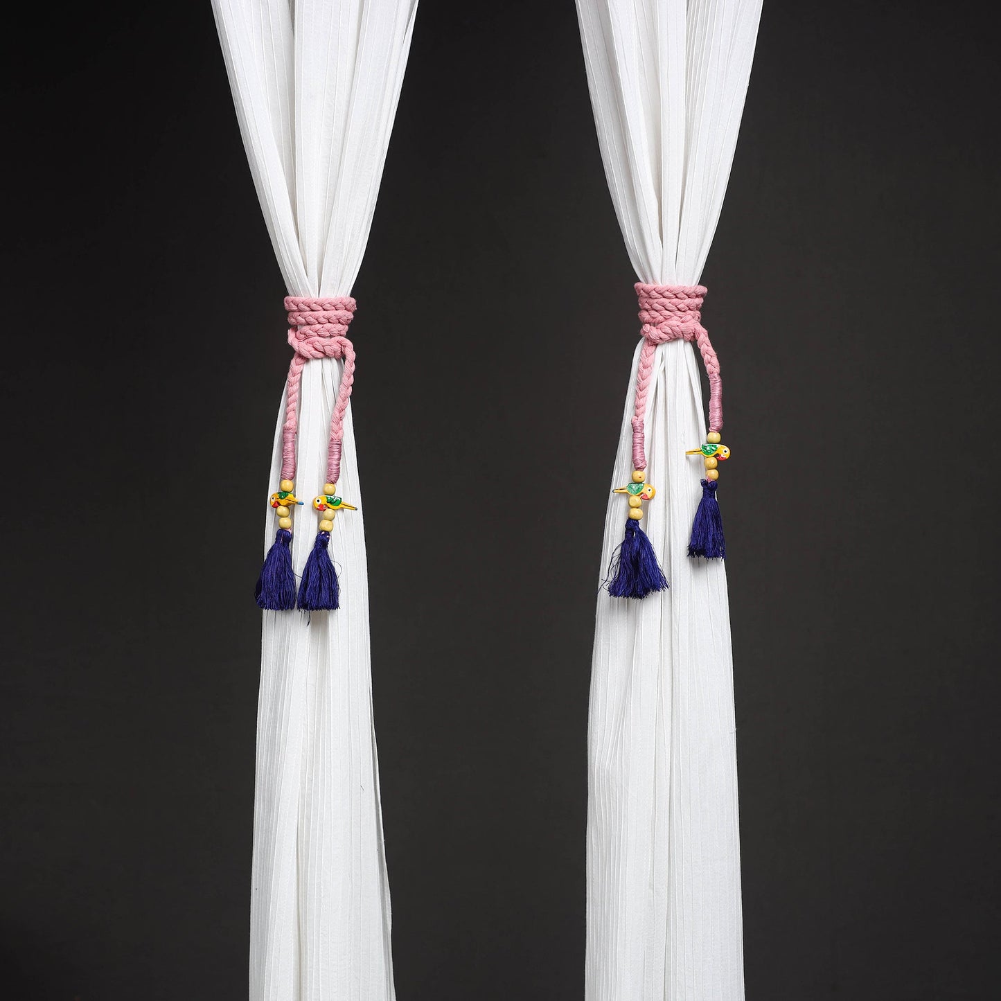 Handcrafted bead work curtain tie backs (set of 2) 05