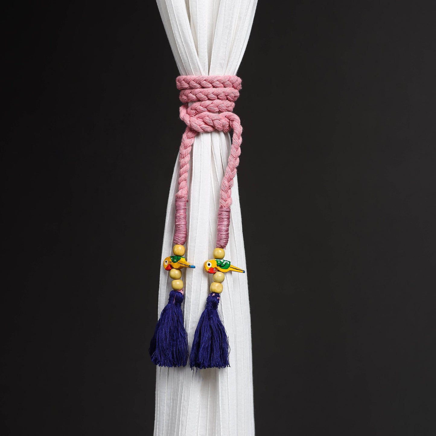 Handcrafted bead work curtain tie backs (set of 2) 05