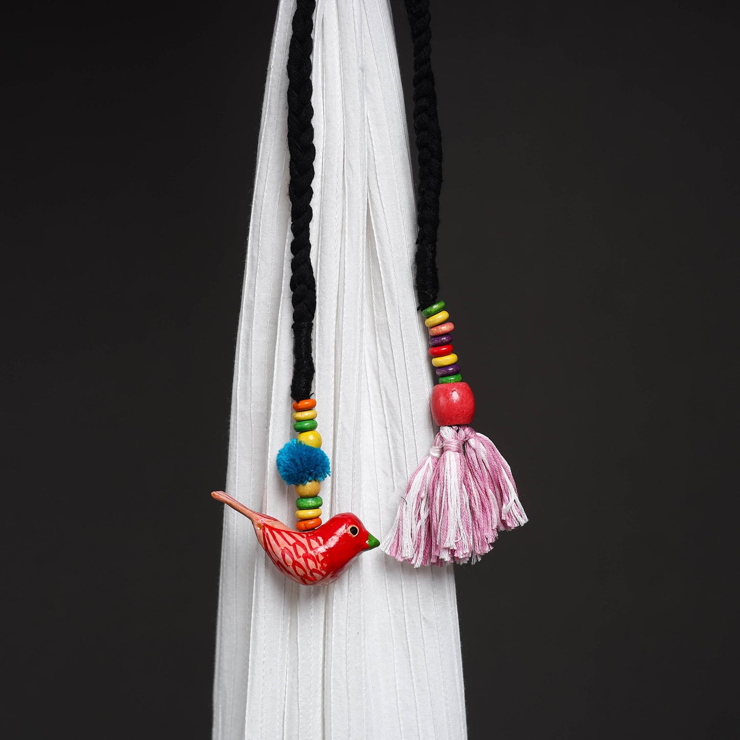 Handcrafted Bead Work Curtain Tie Backs (Set of 2)