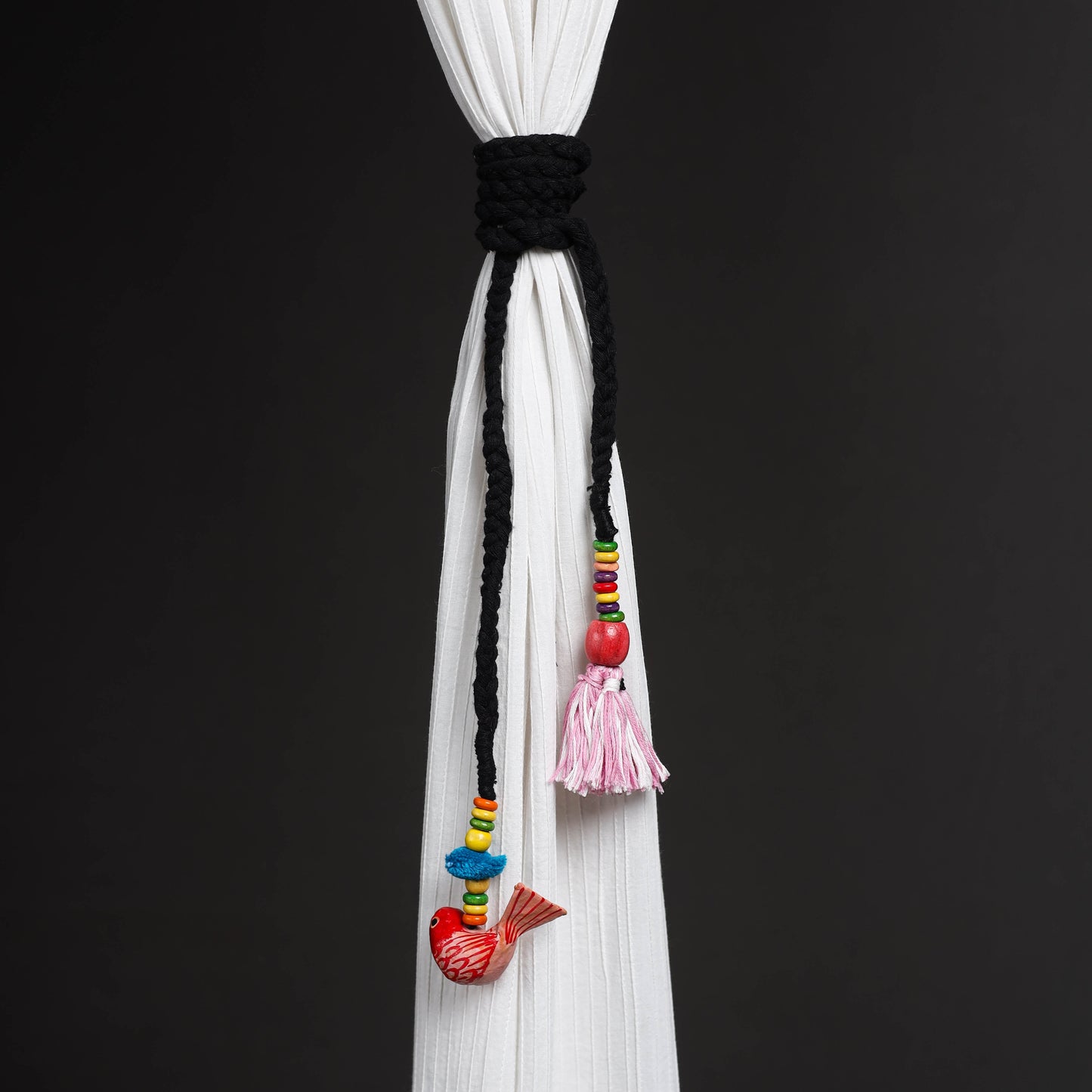 Handcrafted Bead Work Curtain Tie Backs (Set of 2)