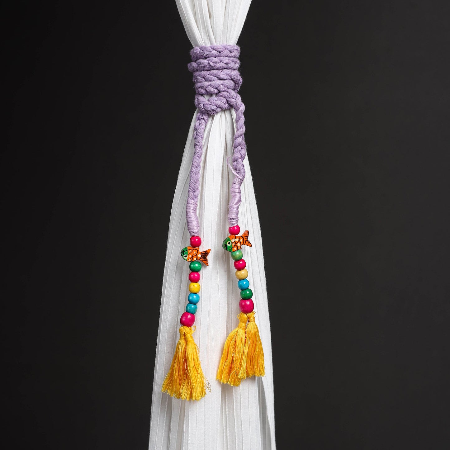 Handcrafted bead work curtain tie backs (set of 2) 14