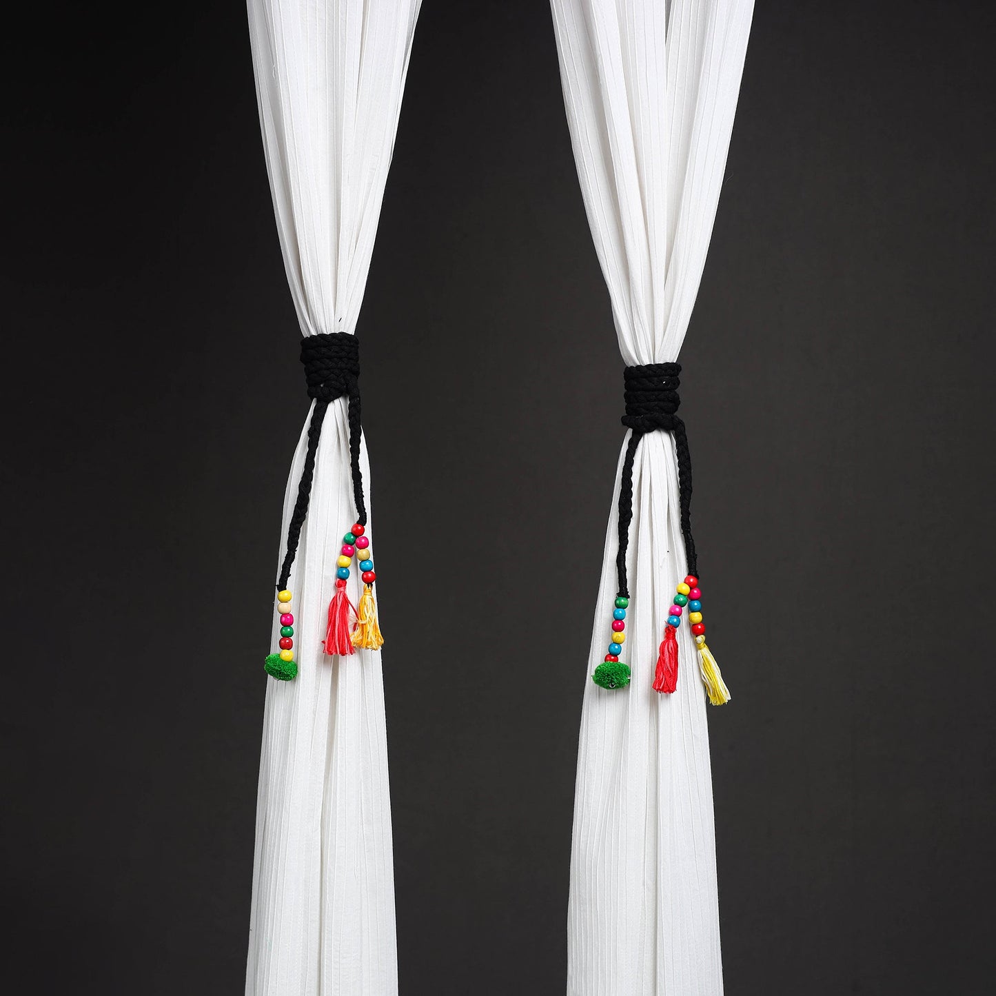 Handcrafted bead work curtain tie backs (set of 2) 17