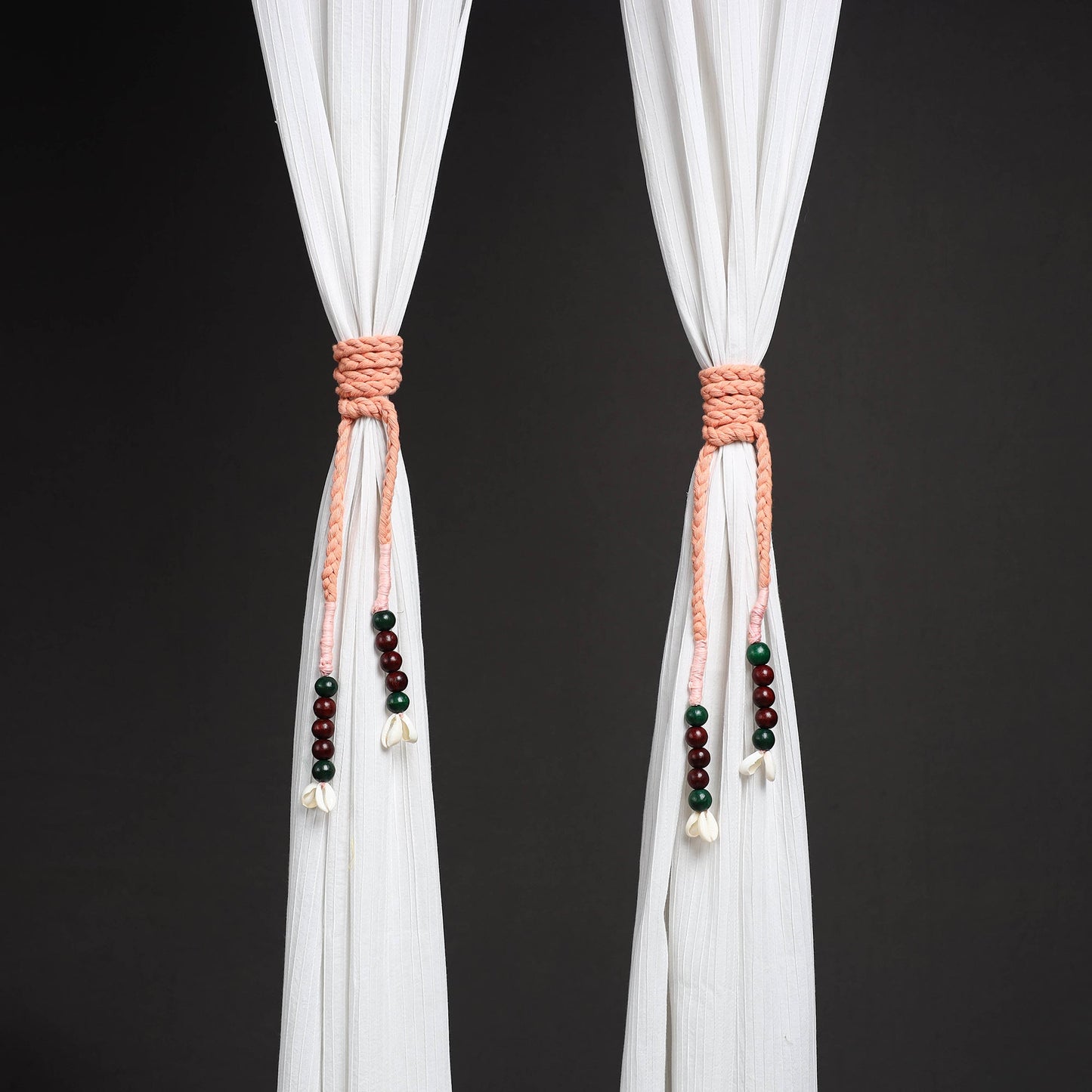 Handcrafted bead work curtain tie backs (set of 2) 25