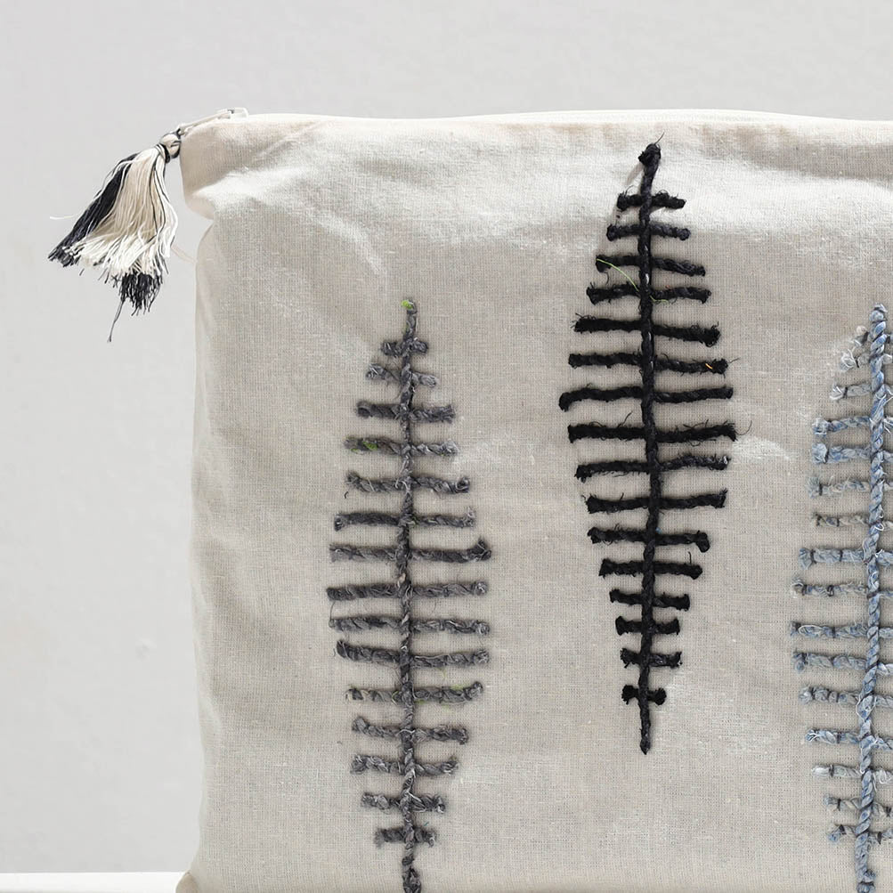 Handcrafted Cotton Recycled Leaf Design Tablet Pouch