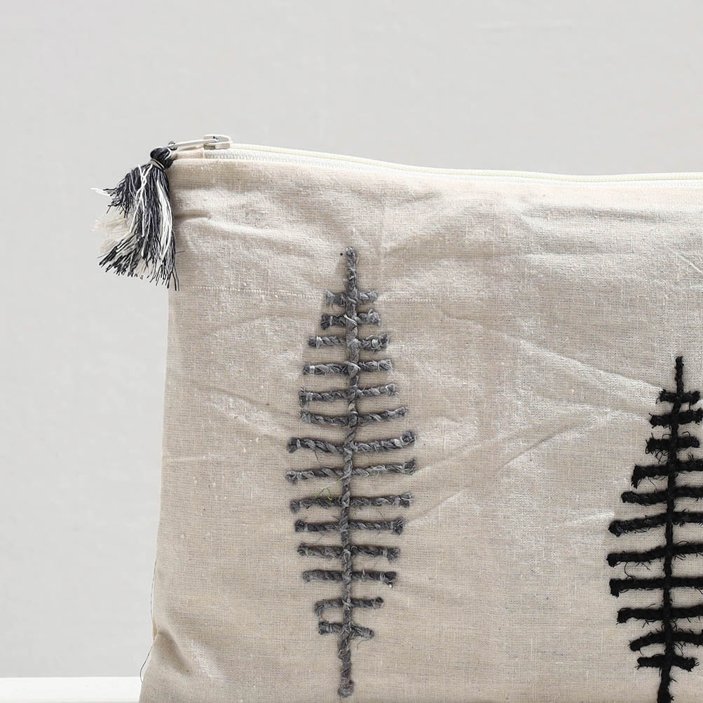 Handcrafted Cotton Recycled Leaf Design Tablet Pouch