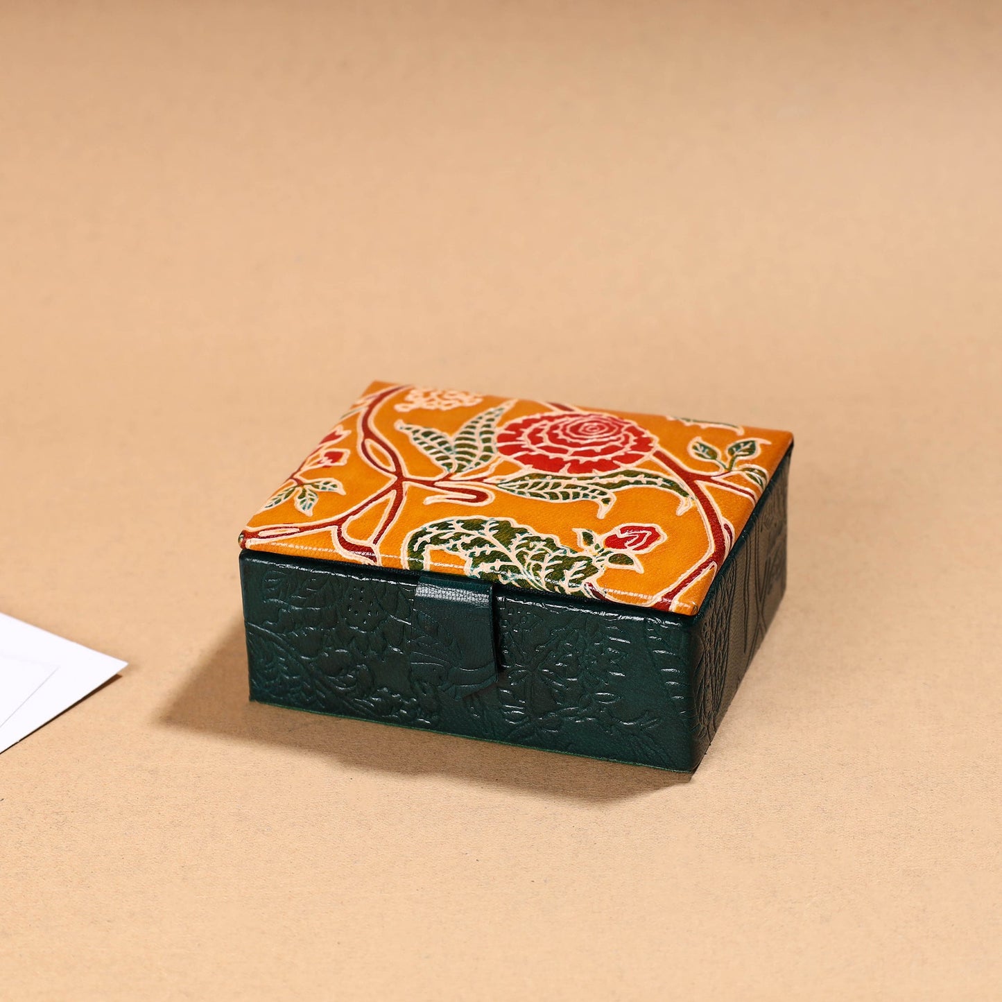 Handcrafted Embossed Leather Card Holder 02
