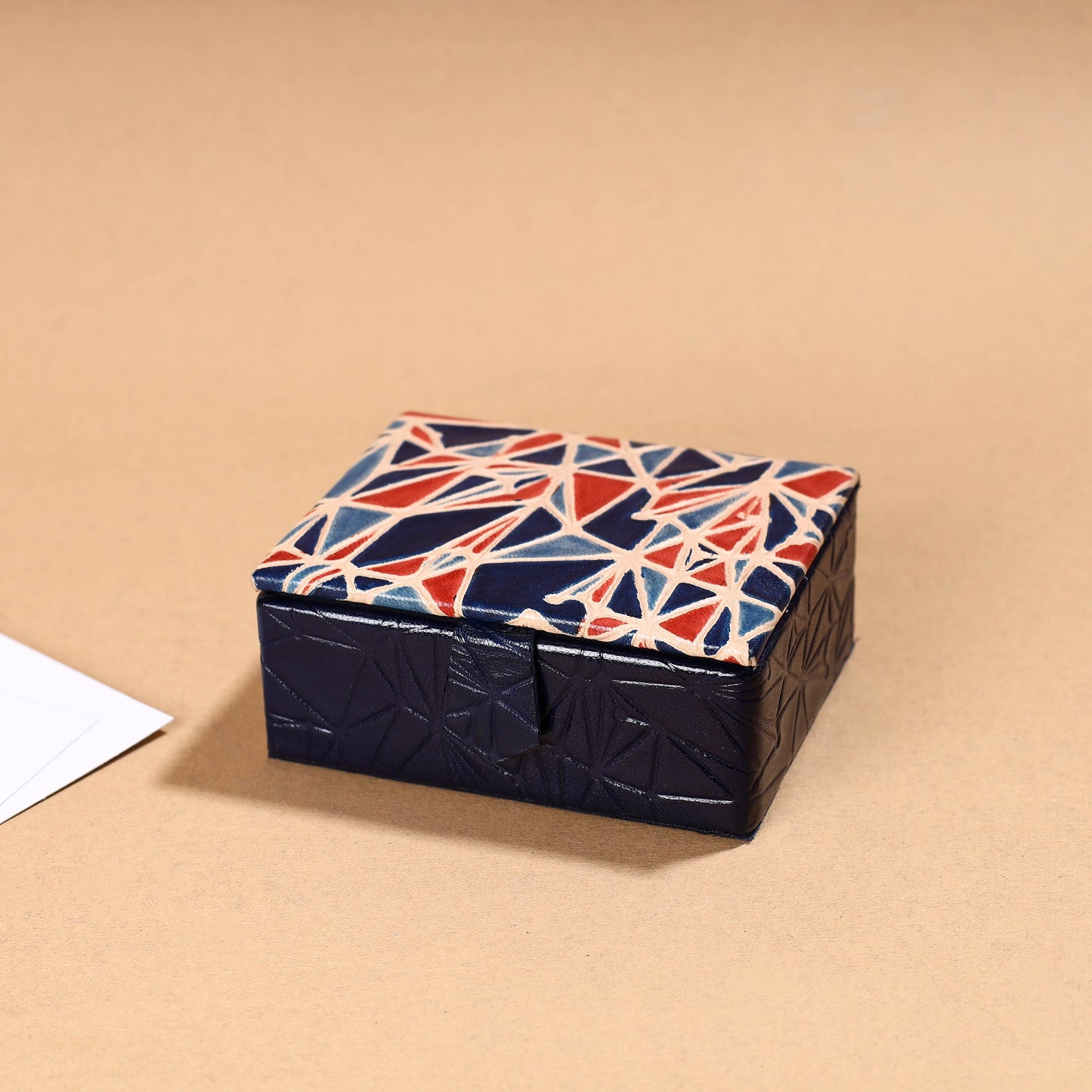 Handcrafted Embossed Leather Card Holder 03