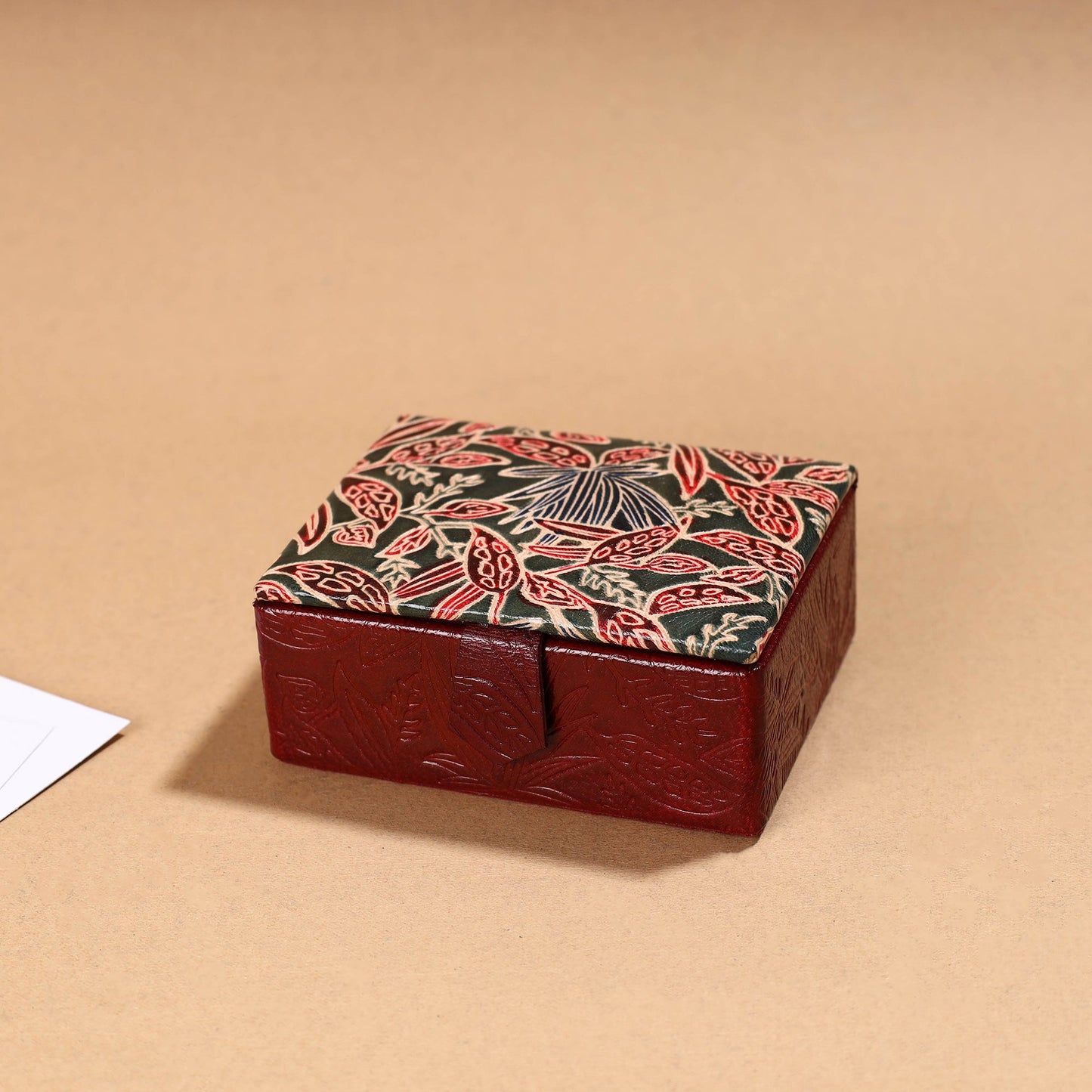 Handcrafted Embossed Leather Card Holder 08