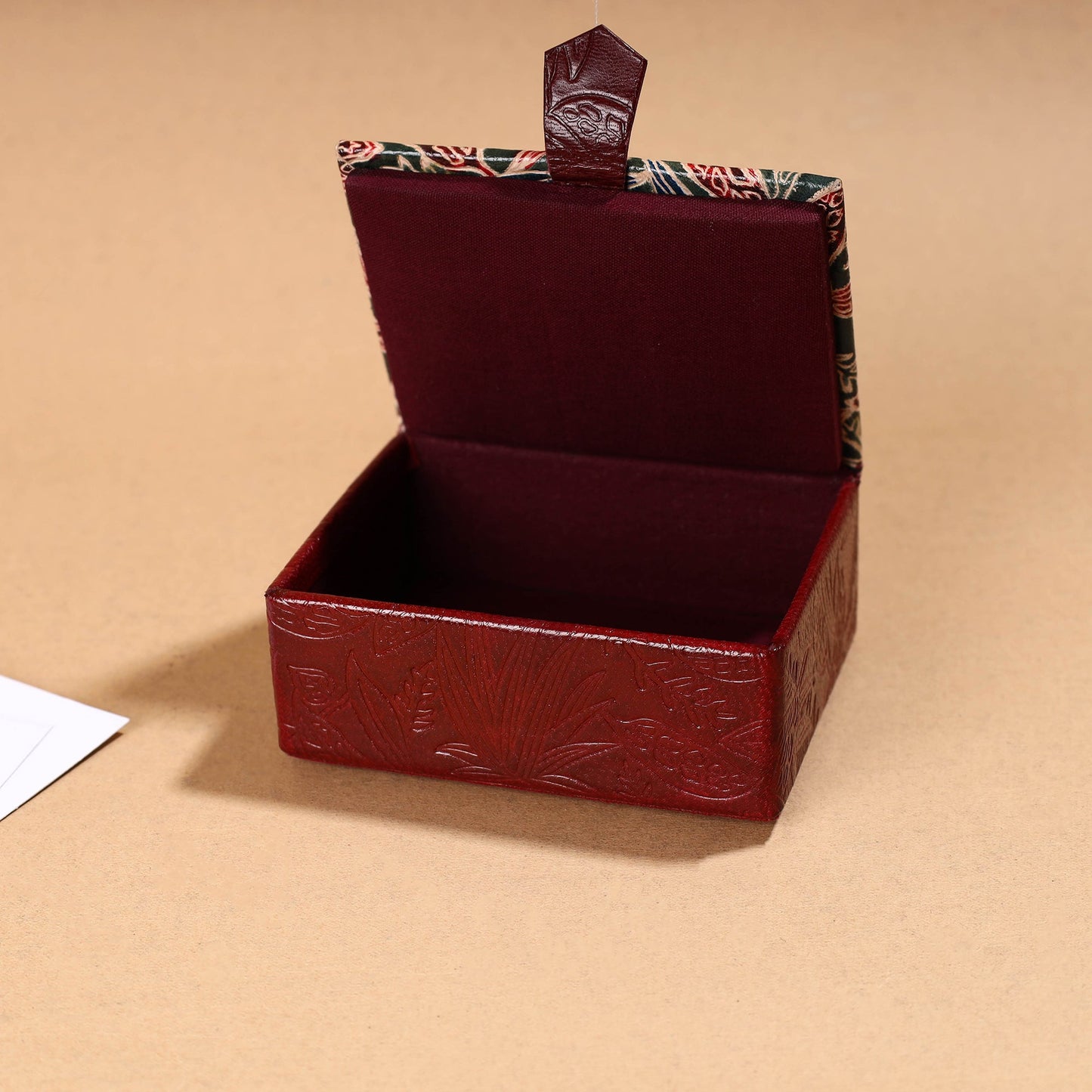 Handcrafted Embossed Leather Card Holder 08