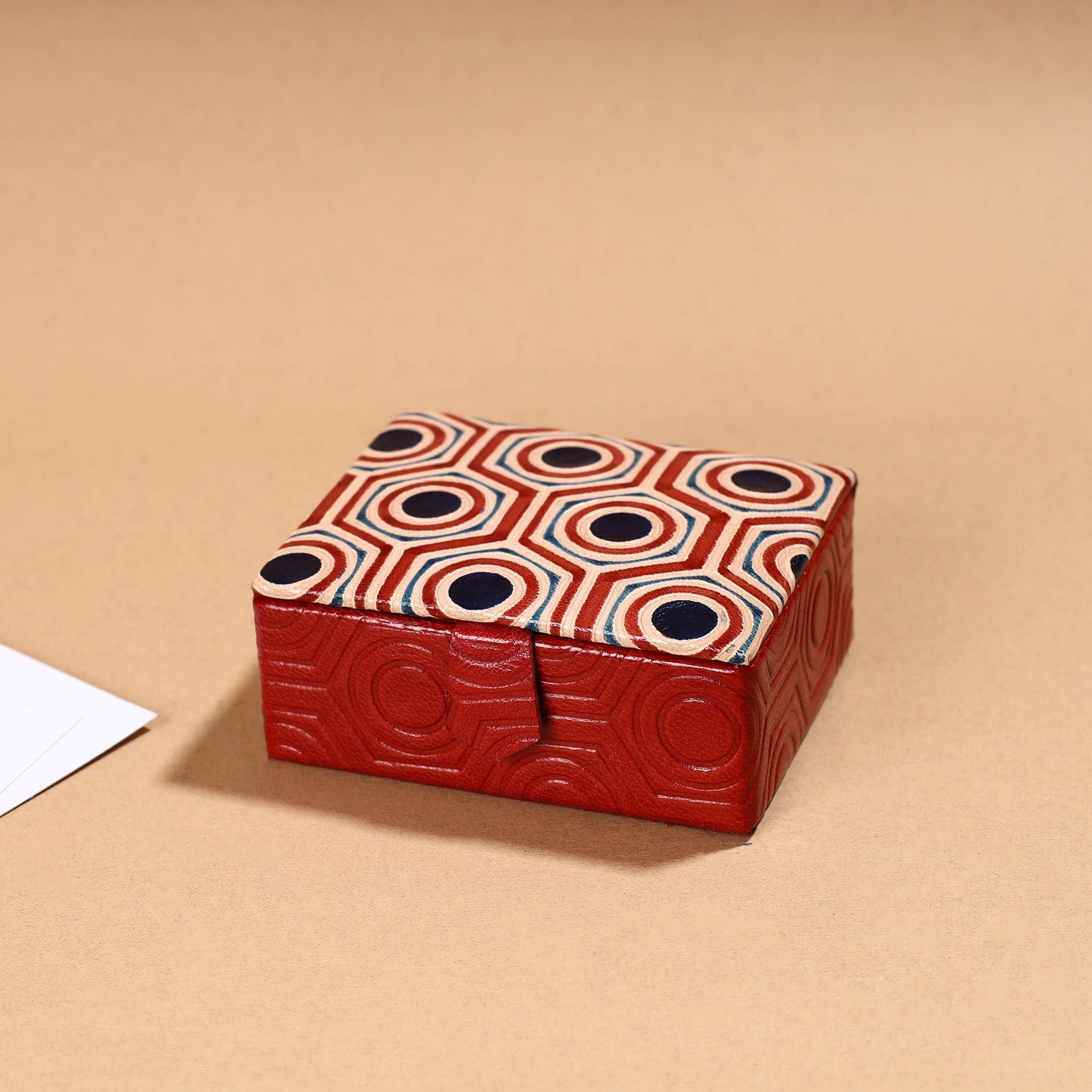 Handcrafted Embossed Leather Card Holder 09