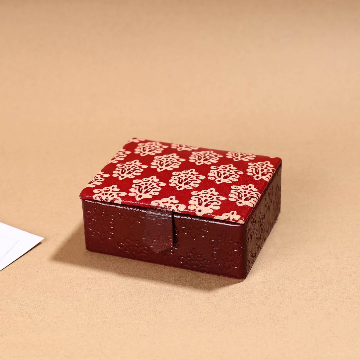Handcrafted Embossed Leather Card Holder 12