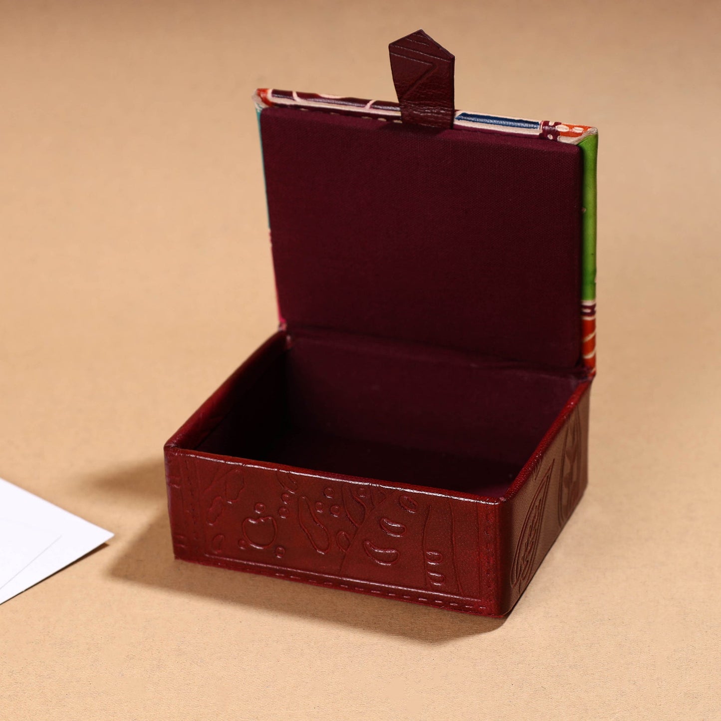 Handcrafted Embossed Leather Card Holder 13