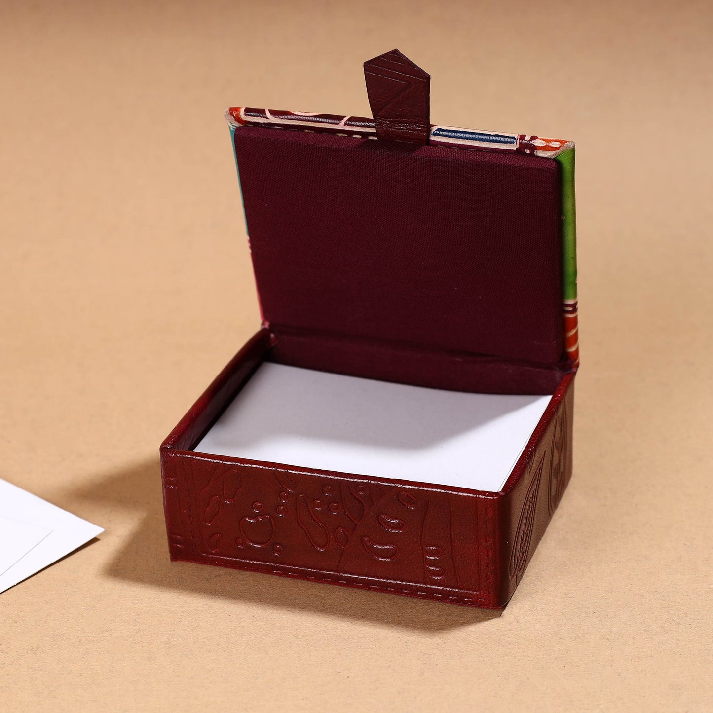 Handcrafted Embossed Leather Card Holder 13