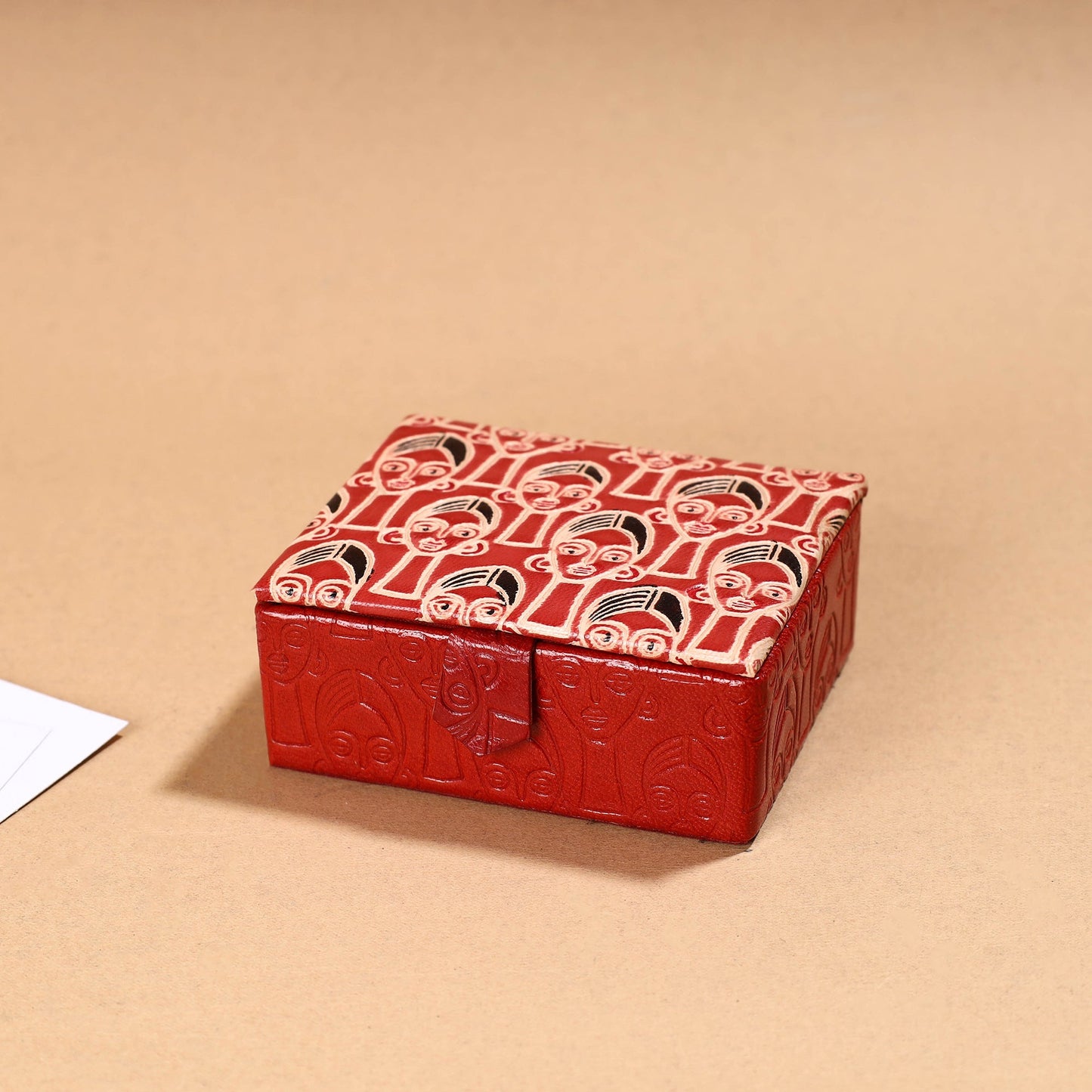 Handcrafted Embossed Leather Card Holder 14