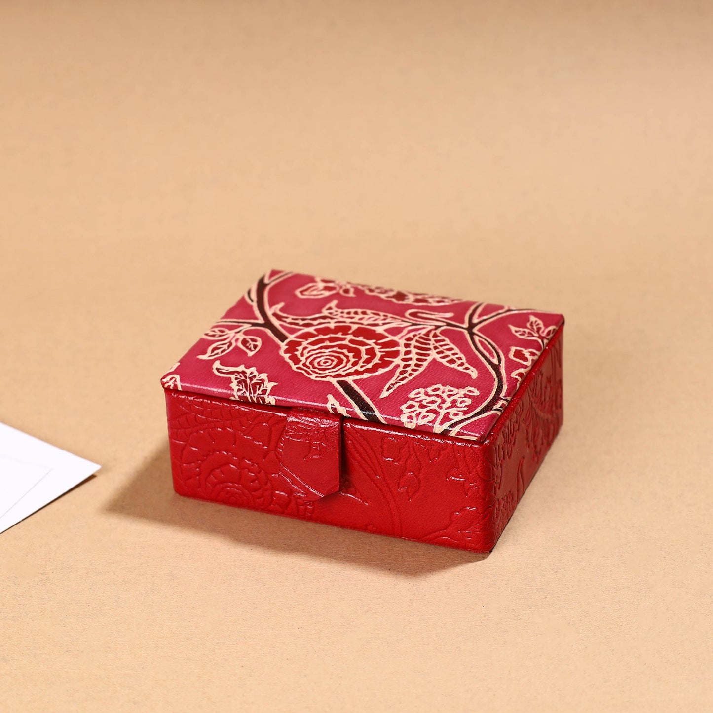 Handcrafted Embossed Leather Card Holder 16