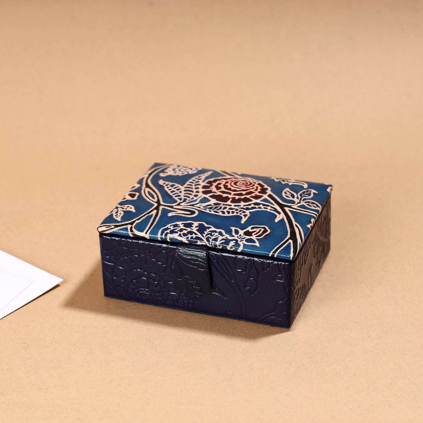 Handcrafted Embossed Leather Card Holder 18