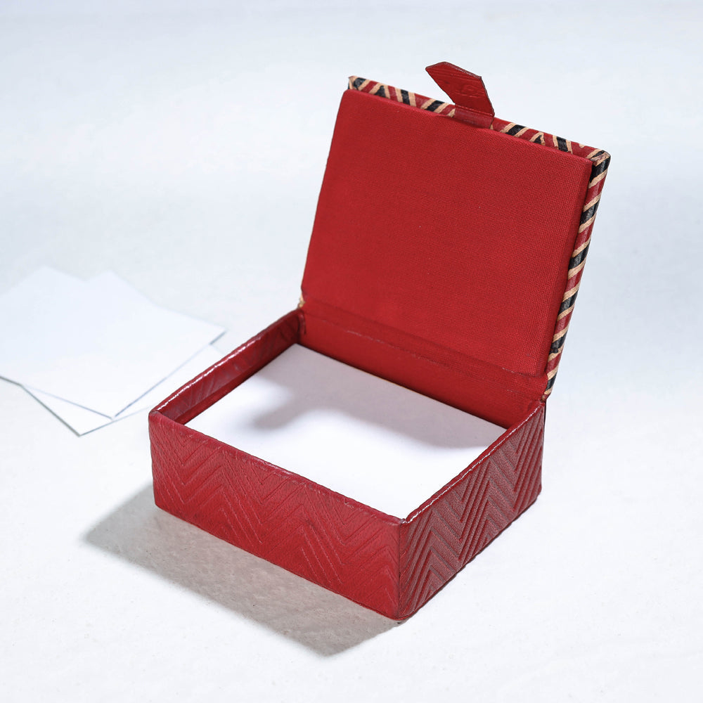 Handcrafted Embossed Leather Card Holder