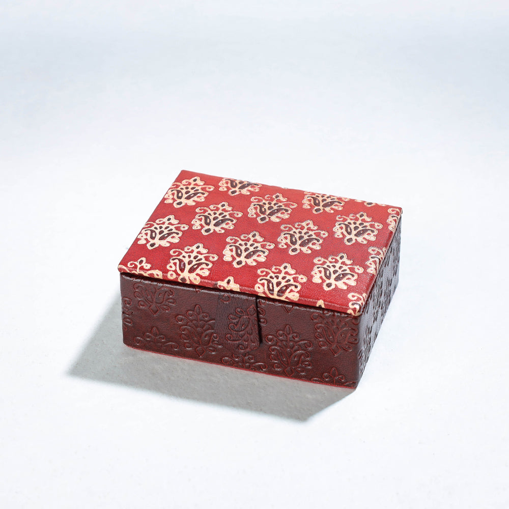 Handcrafted Embossed Leather Card Holder