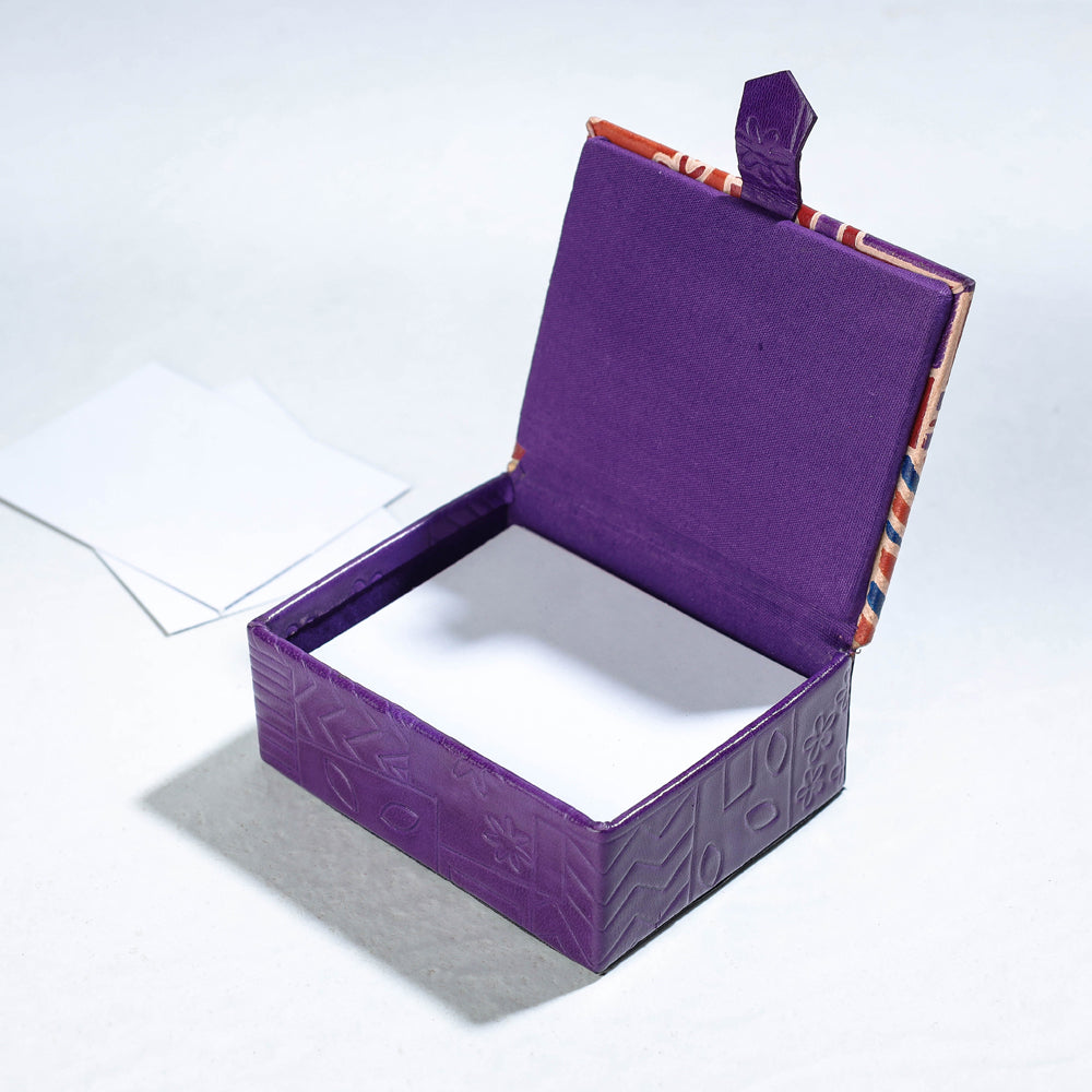 Handcrafted Embossed Leather Card Holder