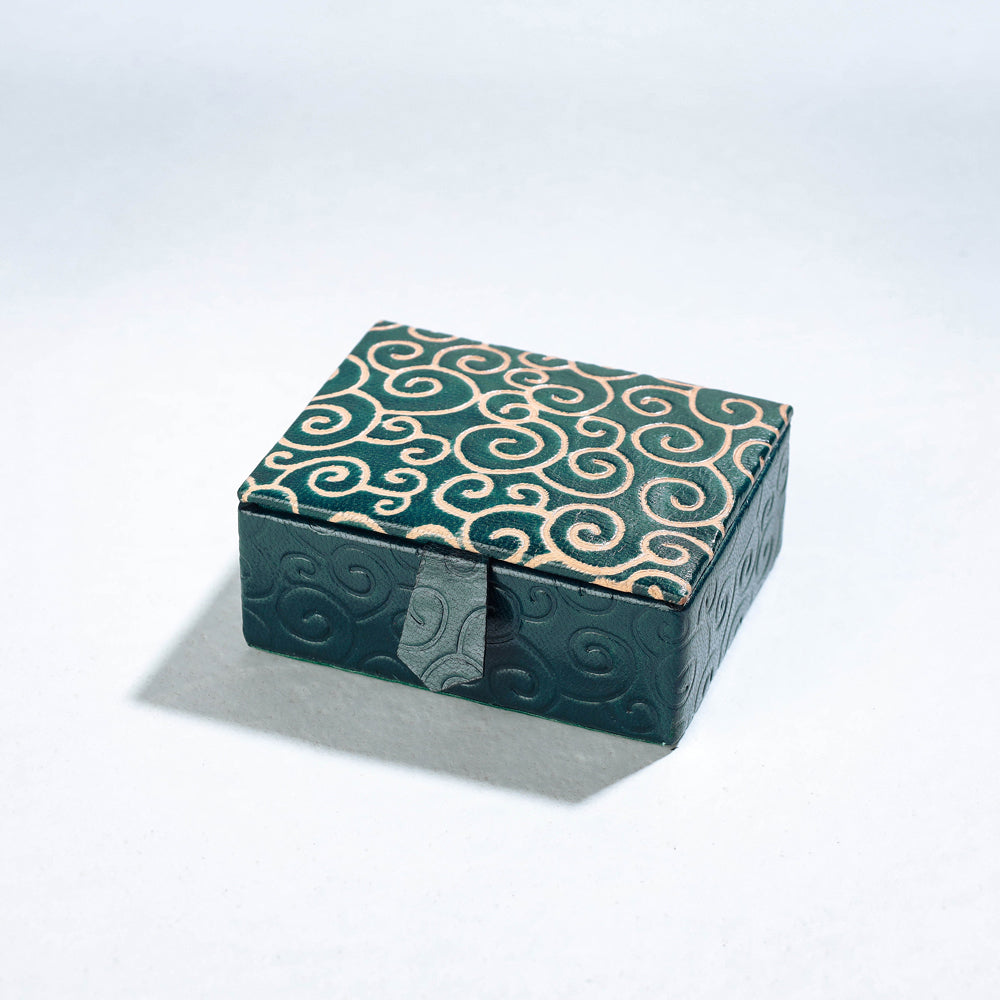 Handcrafted Embossed Leather Card Holder