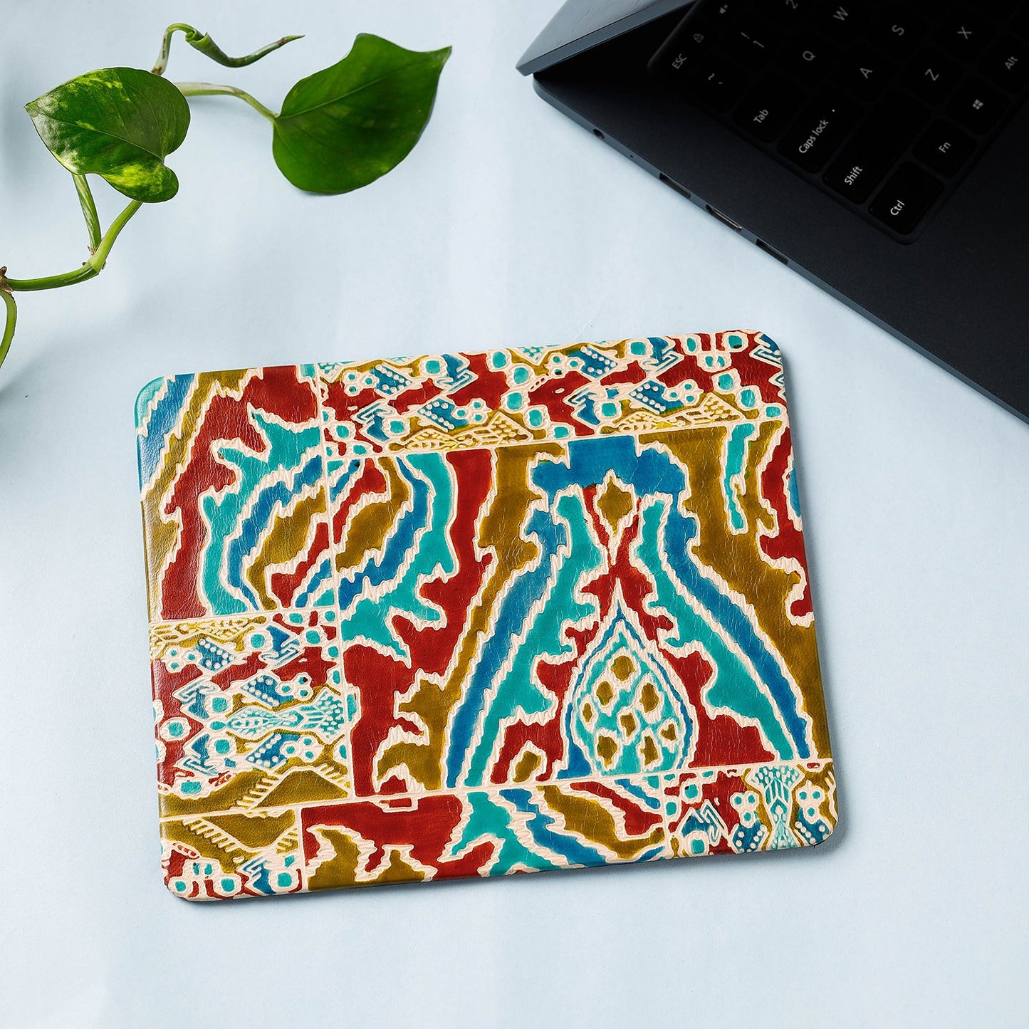 Handcrafted Embossed Leather Mouse Pad
