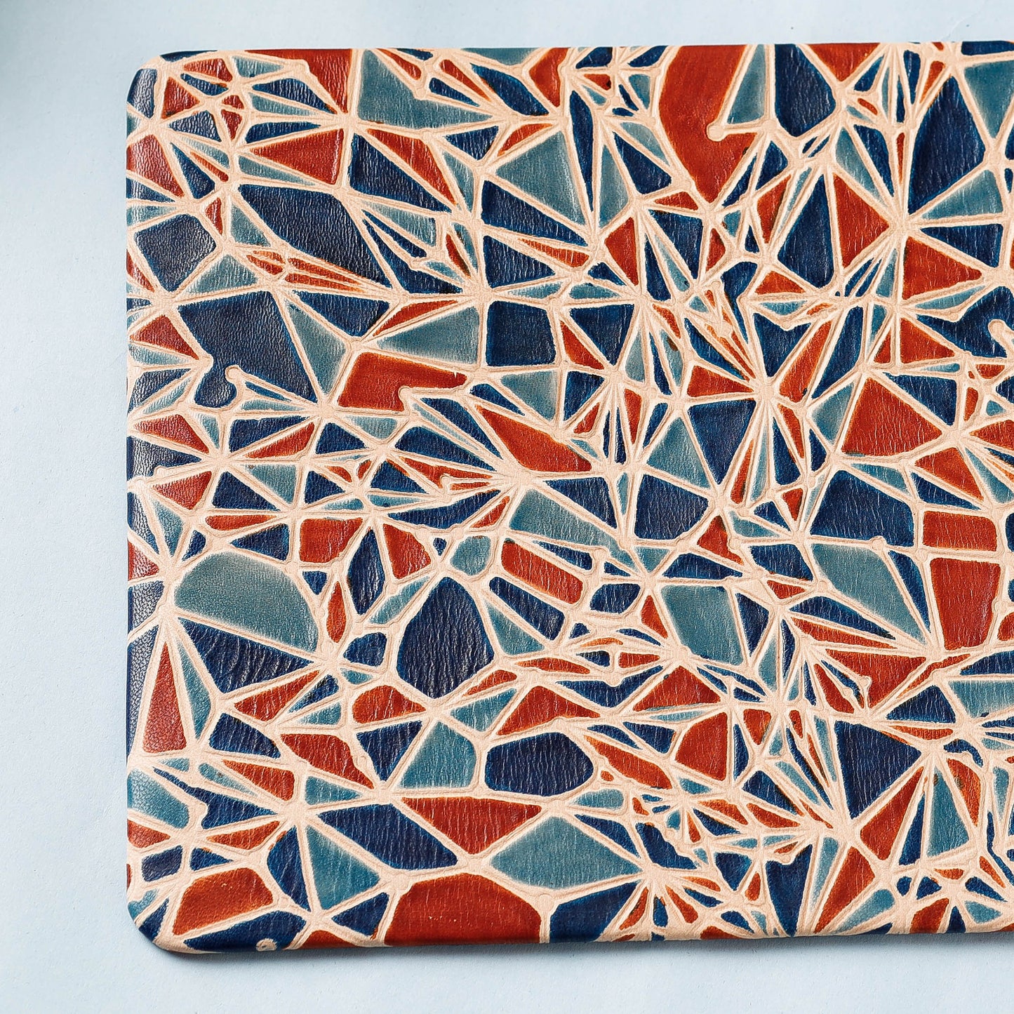 Handcrafted Embossed Leather Mouse Pad