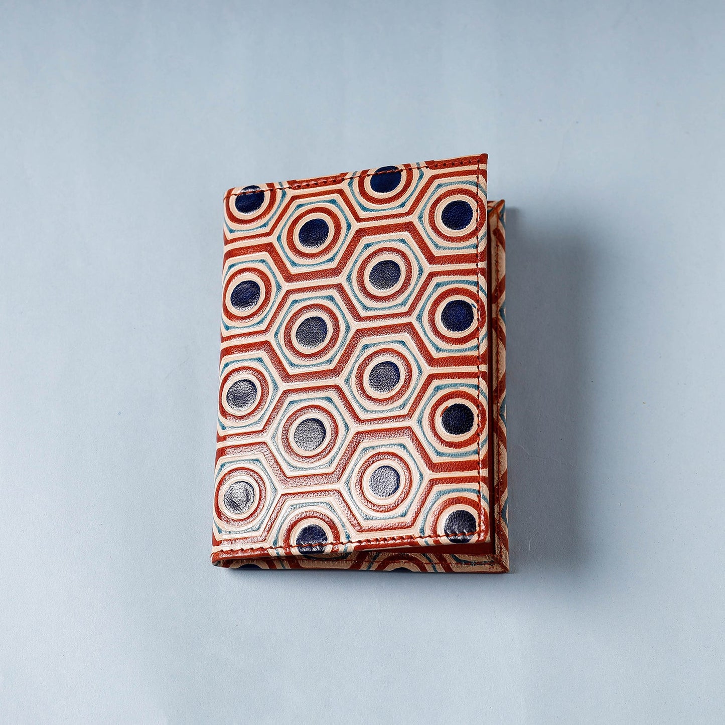 Handcrafted Embossed Leather Passport Cover