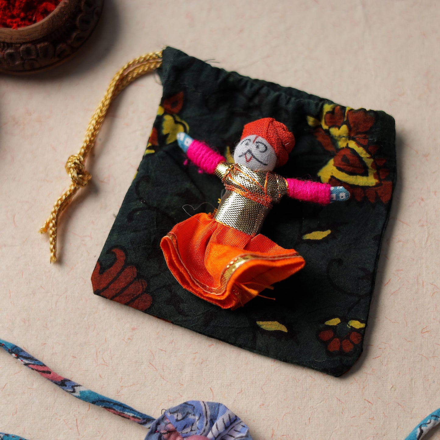 Handcrafted Flower Fabart Rakhi 25