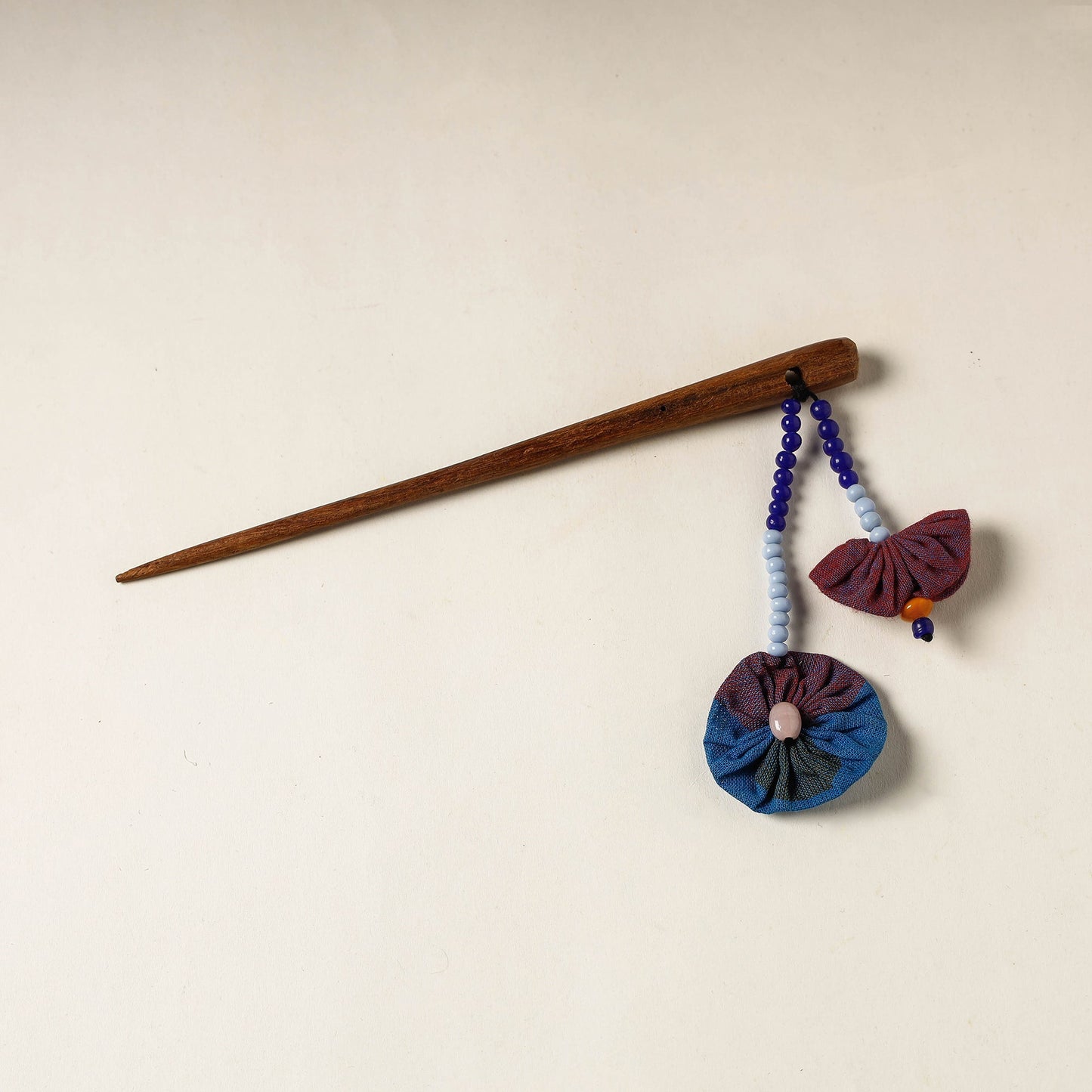 Handcrafted Gamcha Fabart Beadwork Wooden Juda Stick