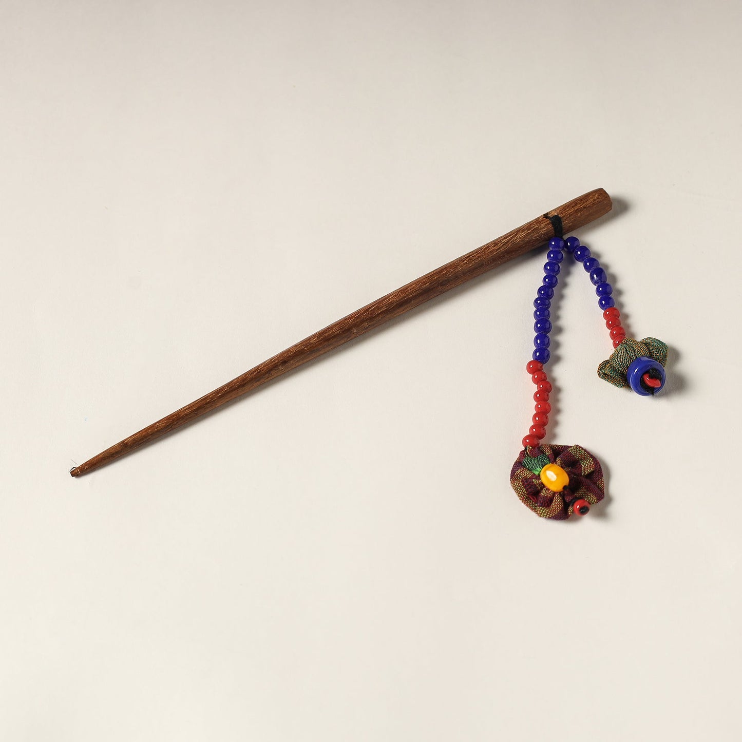 Handcrafted Gamcha Fabart Beadwork Wooden Juda Stick by Rangila Dhaga