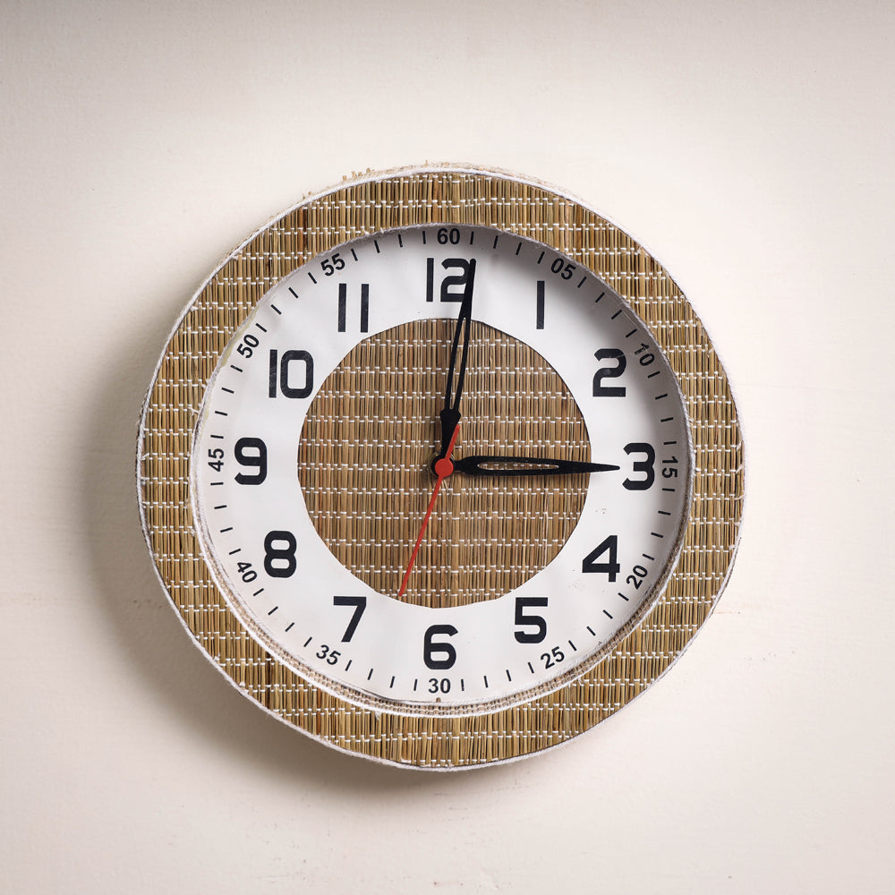 Handcrafted Madur Grass Wall Clock of Midnapur
