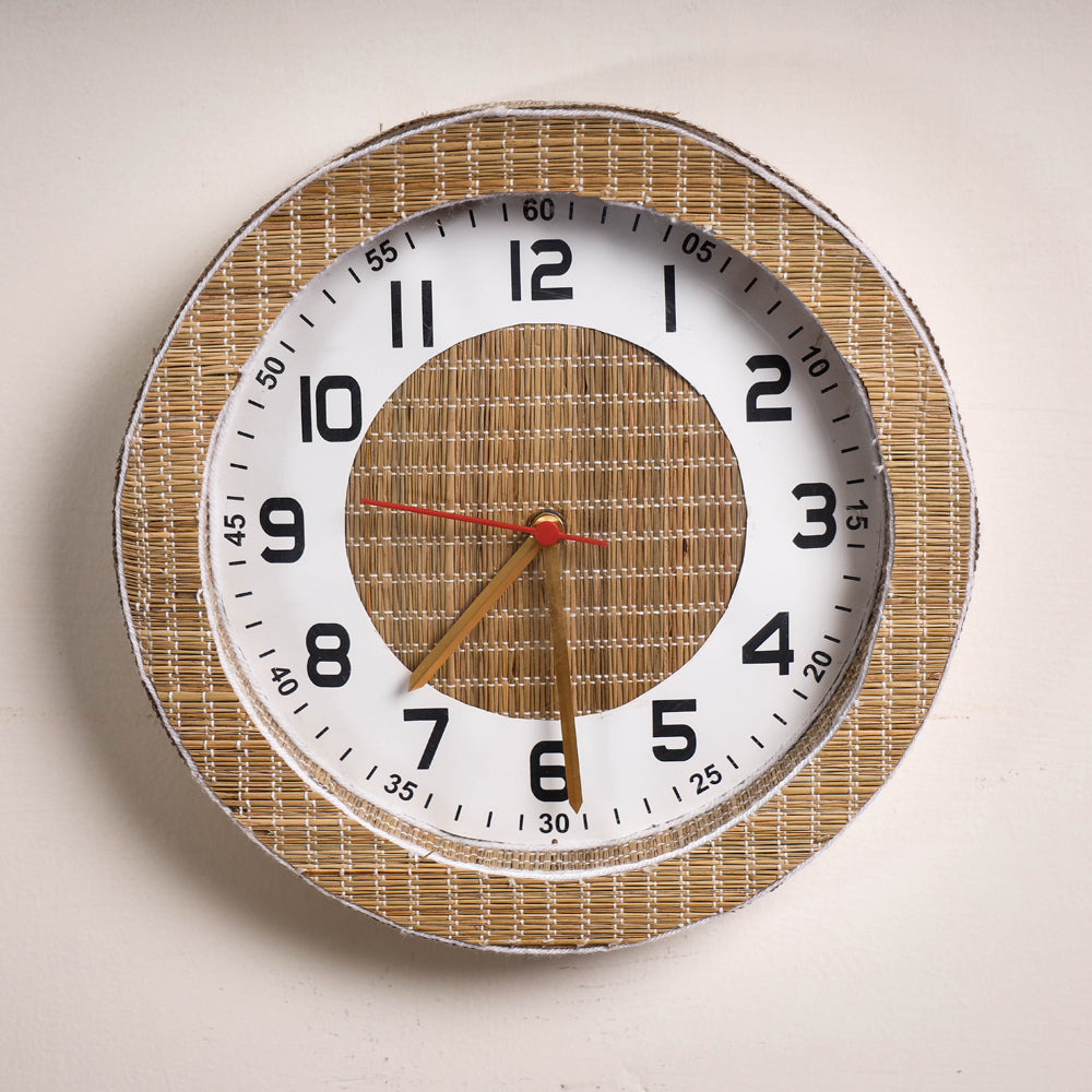 Handcrafted Madur Grass Wall Clock of Midnapur