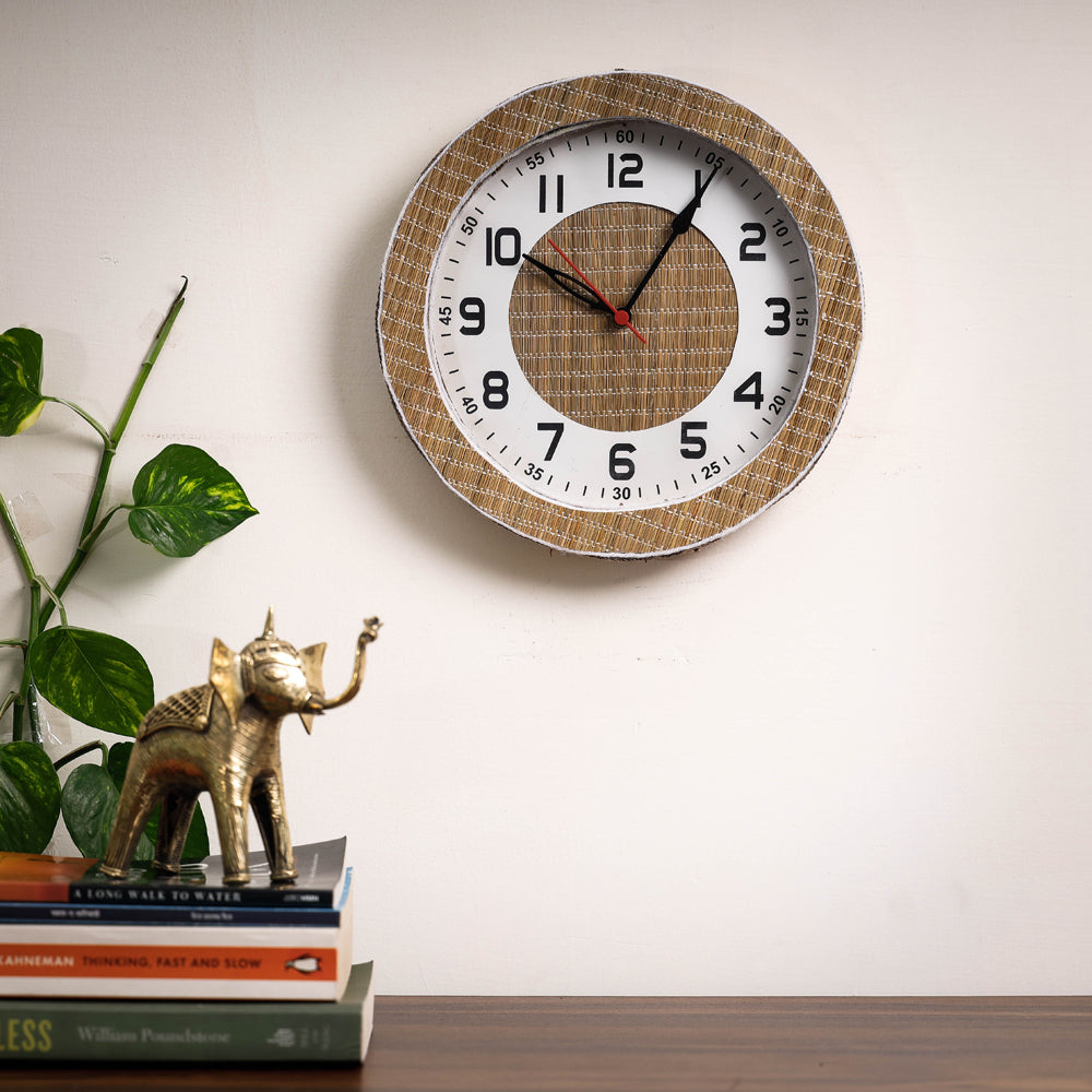Handcrafted Madur Grass Wall Clock of Midnapur