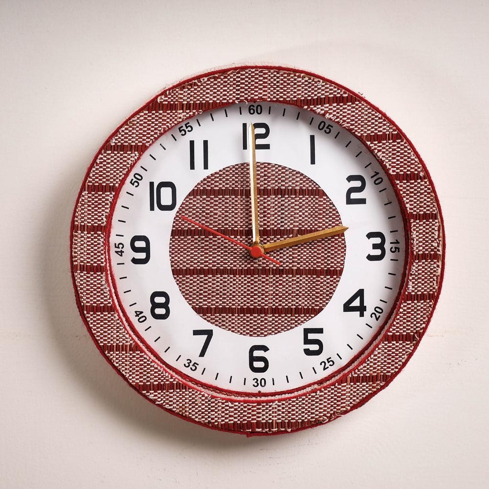 Handcrafted Madur Grass Wall Clock of Midnapur