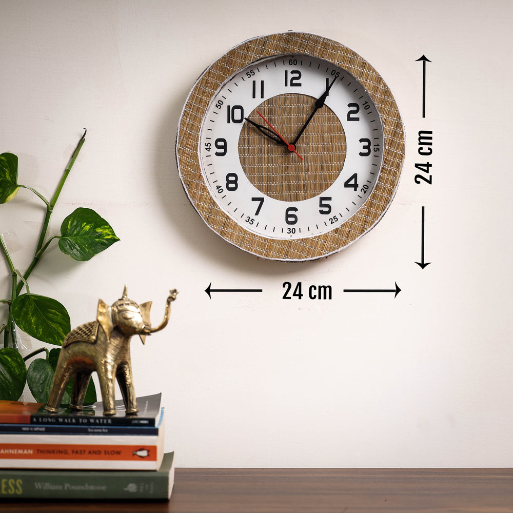 Handcrafted Madur Grass Wall Clock of Midnapur