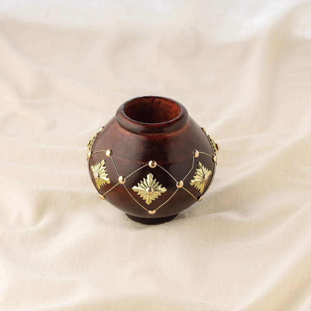 Handcrafted Mango Wooden Flower Pot Online at iTokri.com