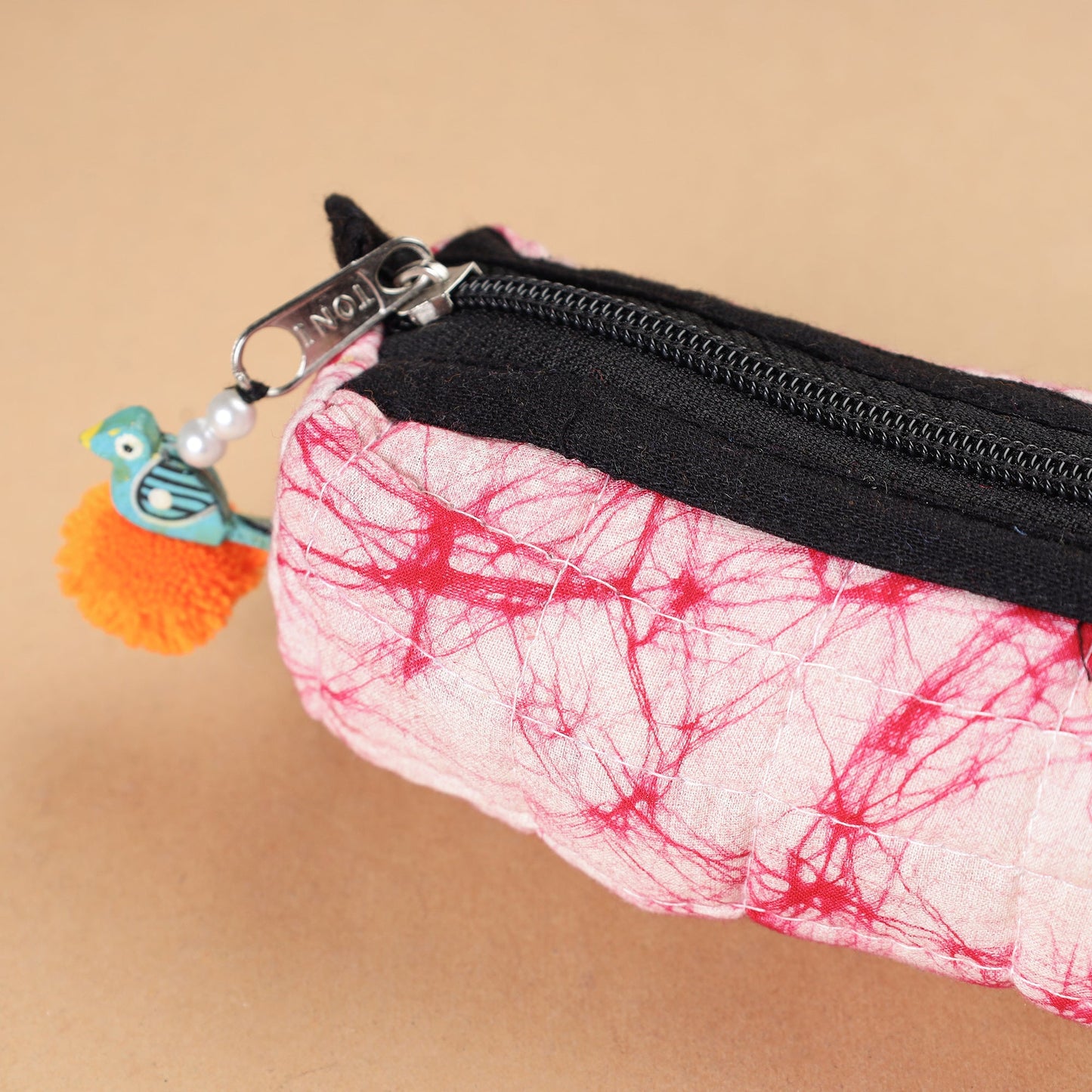 Handcrafted Quilted Batik Multipurpose Pencil Pouch